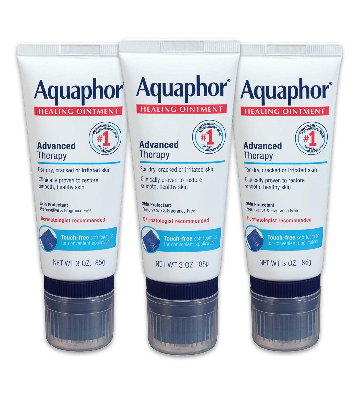 Aquaphor Advanced Therapy Healing Ointment 3 oz - Soothing Skin Relief & Moisturizer - Buy Online on GoSupps.com