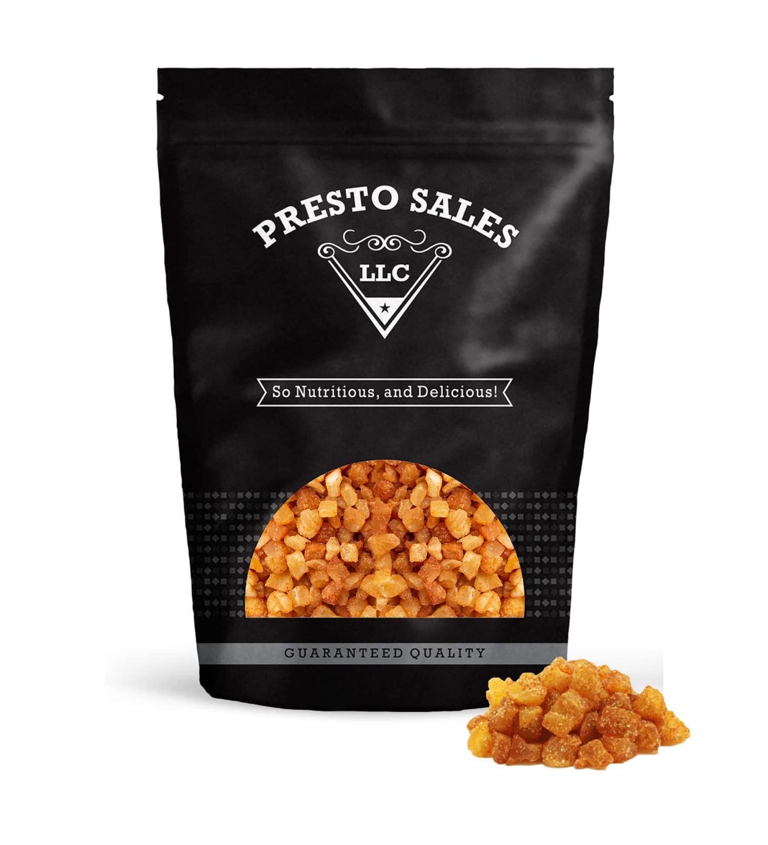Cinnamon Coated Diced Apple Snack (1 lb) | Dehydrated Fruity Flavor | Resealable Pouch | Presto Sales LLC - Buy Online on GoSupps.com