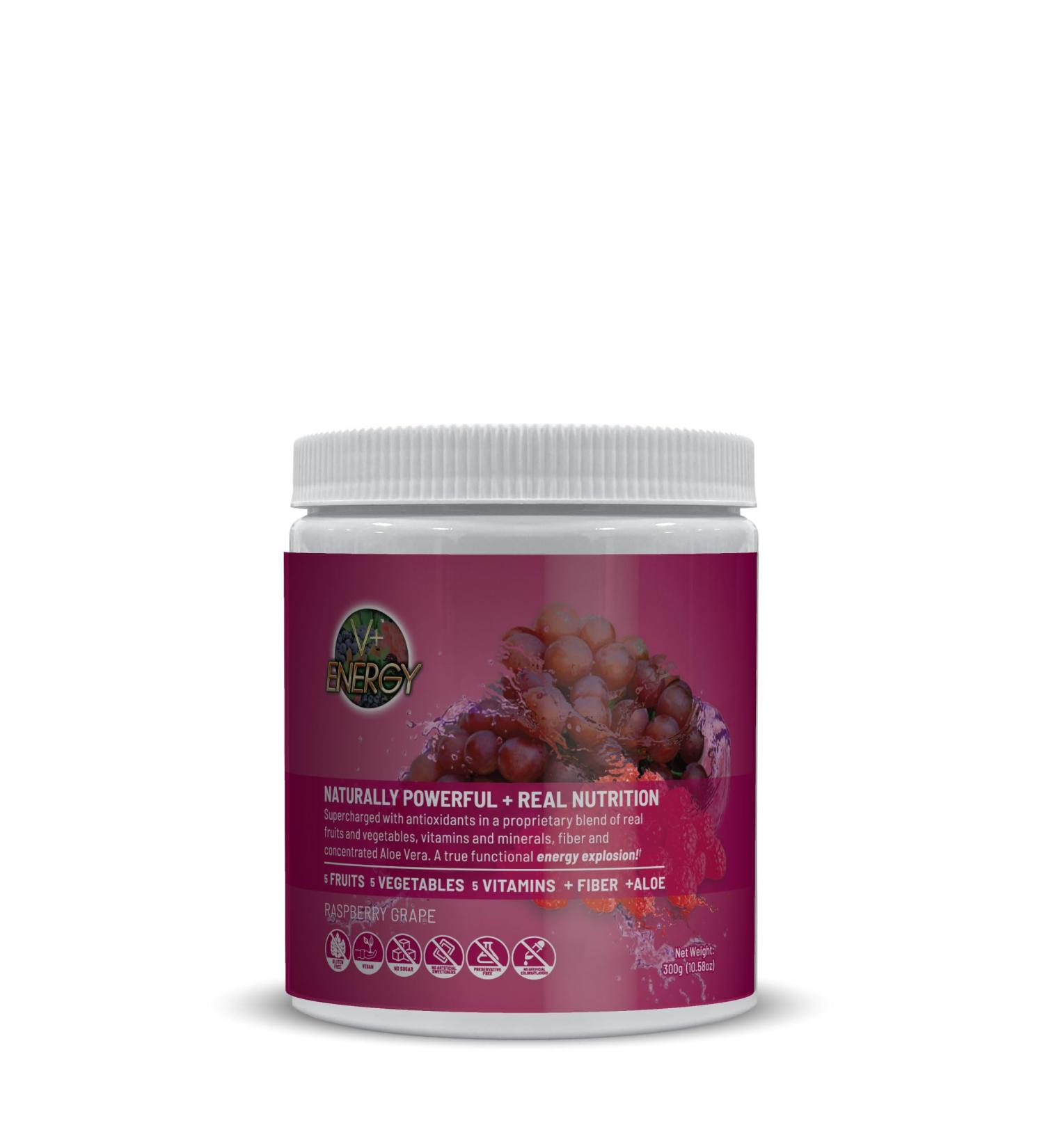 VPlus Energy Essential Energy Tub - 30 day supply (Raspberry Grape)