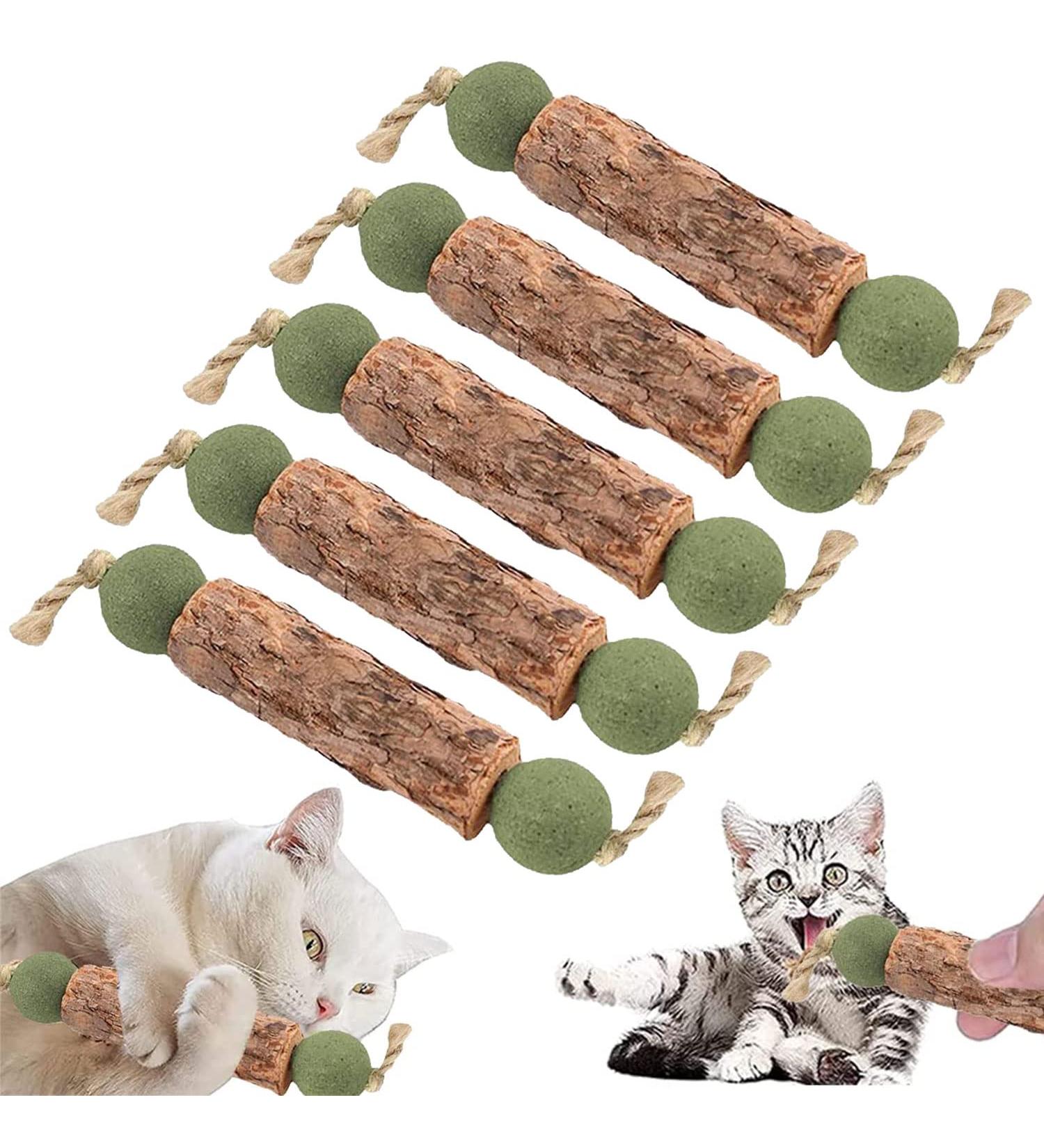 5 Organic Catnip Sticks for Teeth Cleaning - Cat Dental Care Chewing Toy Set - Buy Online on GoSupps.com
