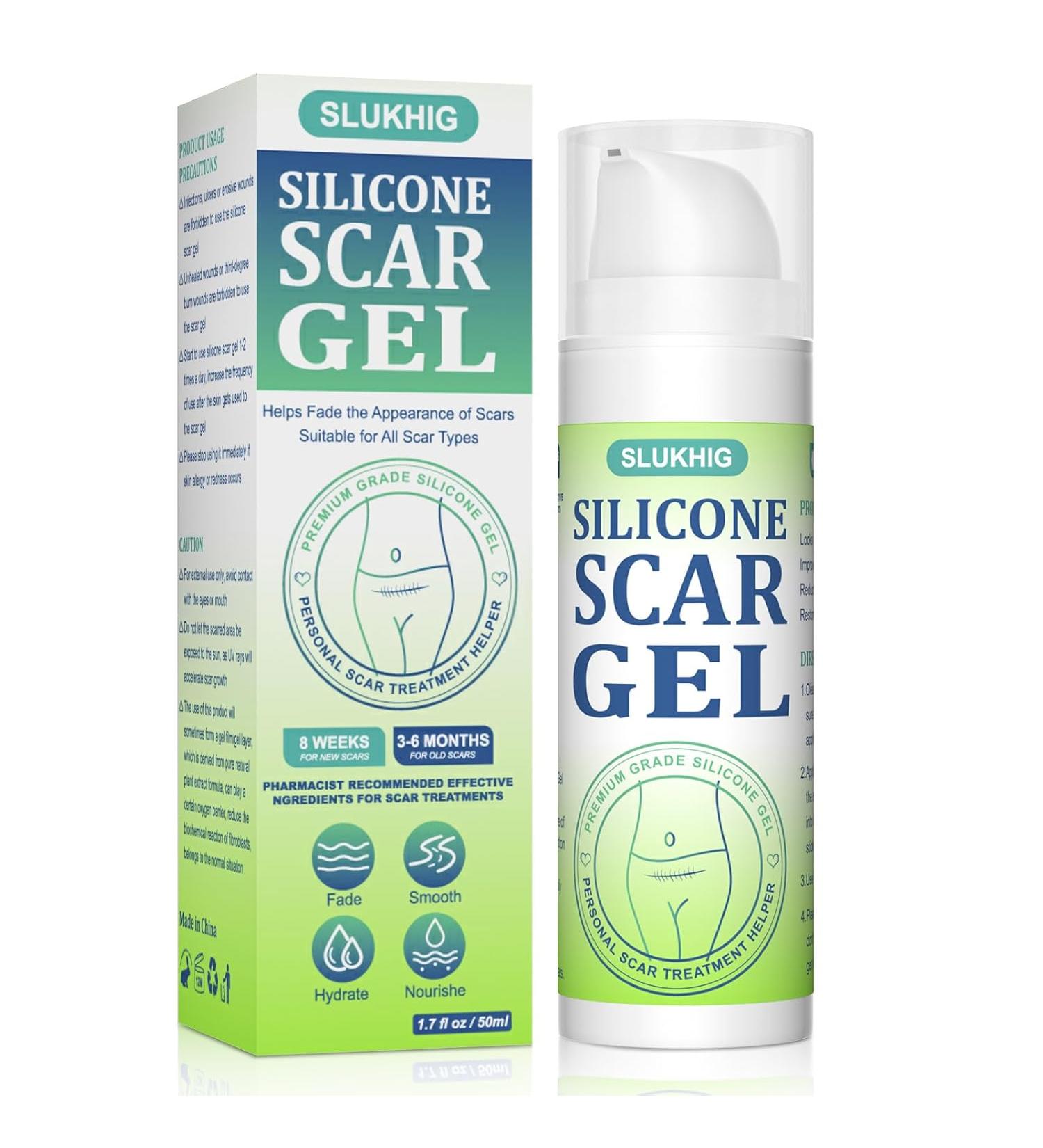 SLUKHIG Scar Cream Silicone Scar Gel Cream for Surgical Scars Removal Cream for Old & New Scars - 1.76 OZ - Buy Online on GoSupps.com