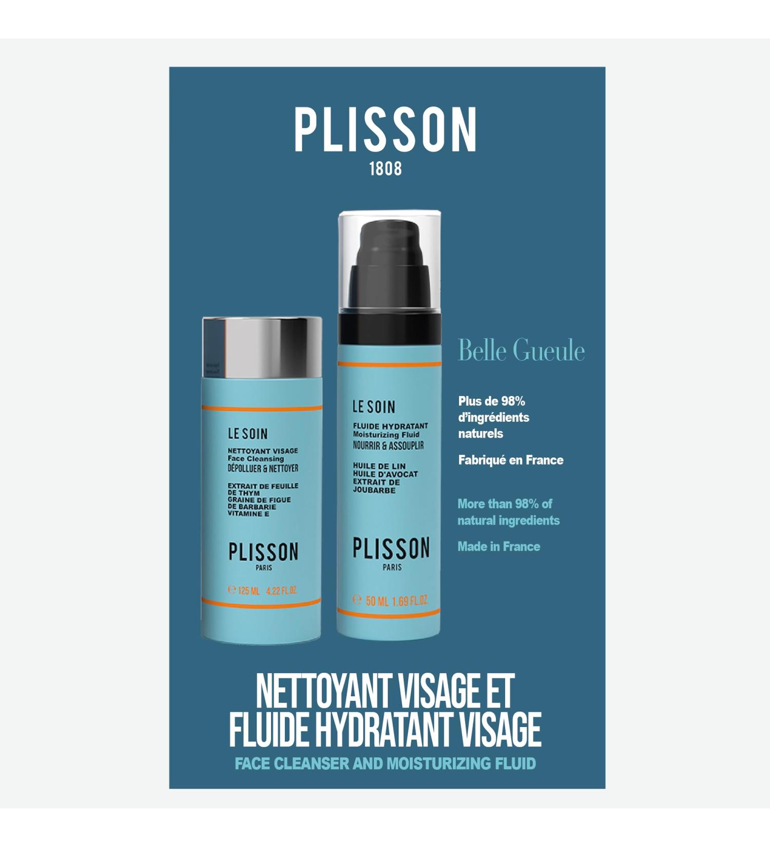 PLISSON Belle Gueule cleansing gel + moisturizing fluid - Buy Online on GoSupps.com