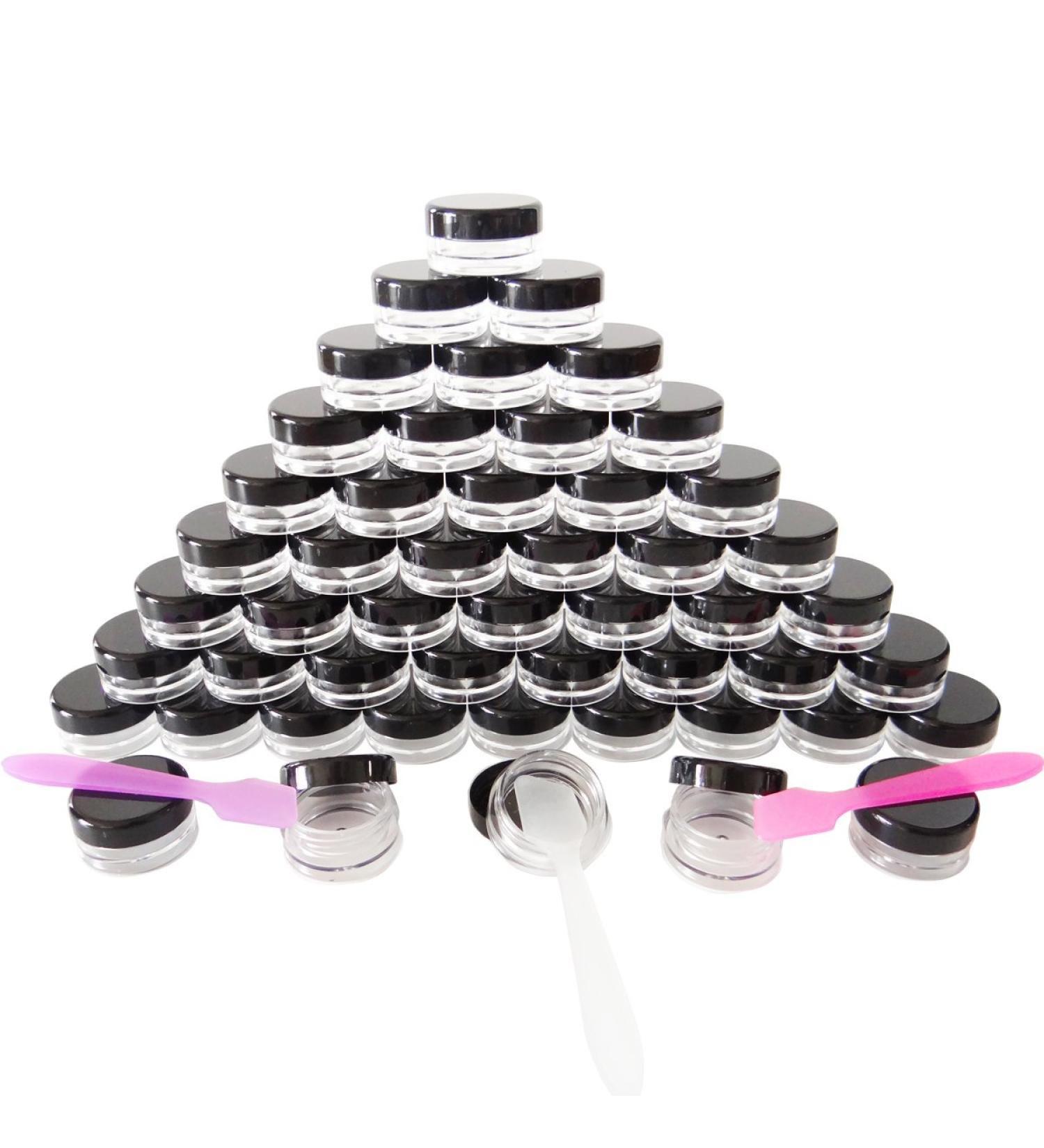 Greatforu 50 PC 5G Empty Sample Glasses 5ml Small Cosmetics Containers for Makeup Eyeshadow Lip Gloss Balm & More - Buy Online on GoSupps.com