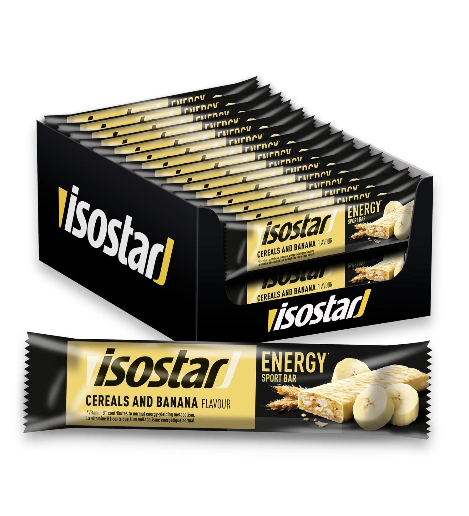 Isostar Sport Energy Banana Bars - Pack of 30 Energy Nutrition Bars - 30 x 40 g - Buy Online on GoSupps.com