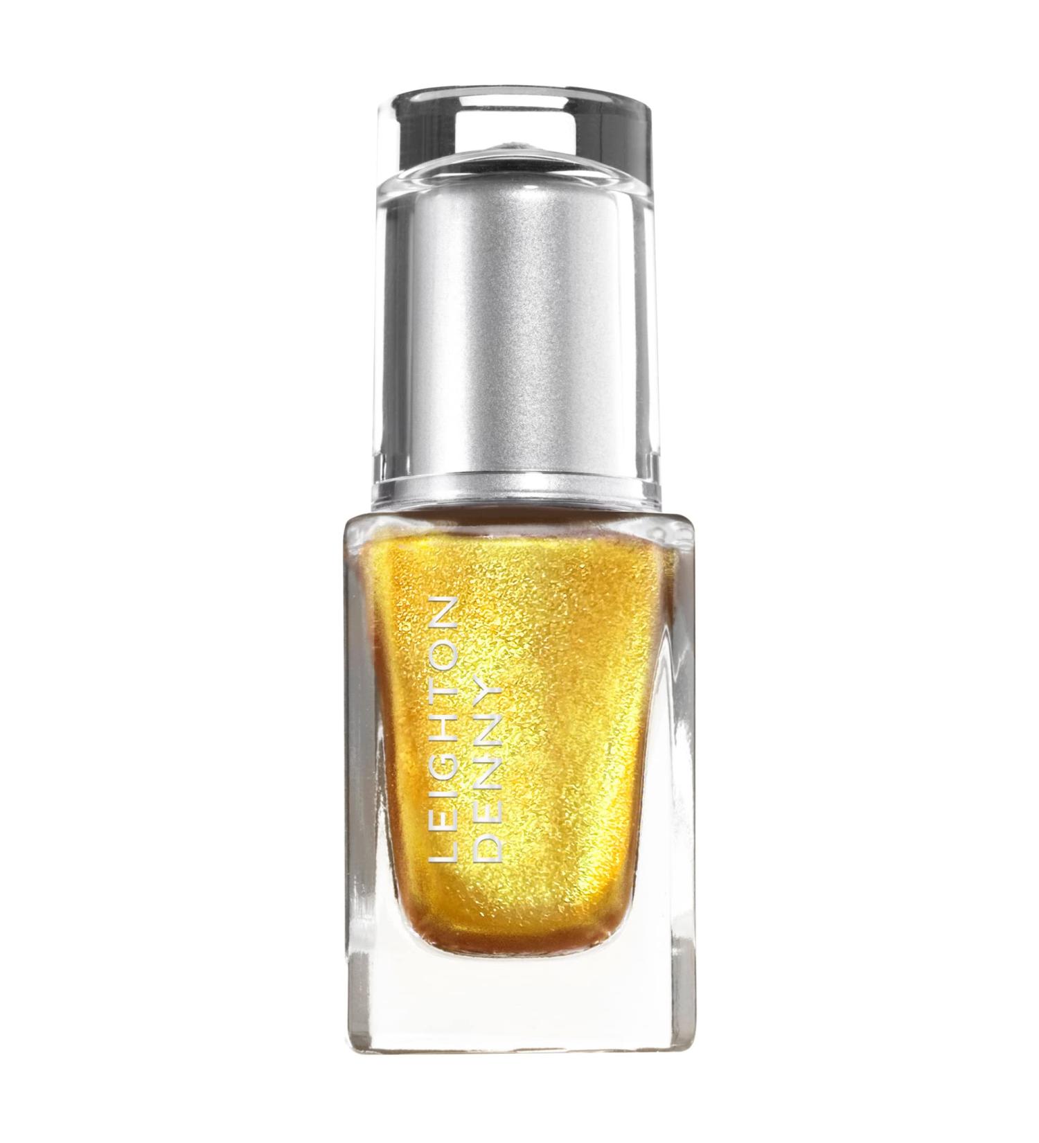 LEIGHTON DENNY Nail Polish - Crazy For You - 75% Plant-Based Nail Varnish - Vegan - 12ml Lemon Glitter - Buy Online on GoSupps.com