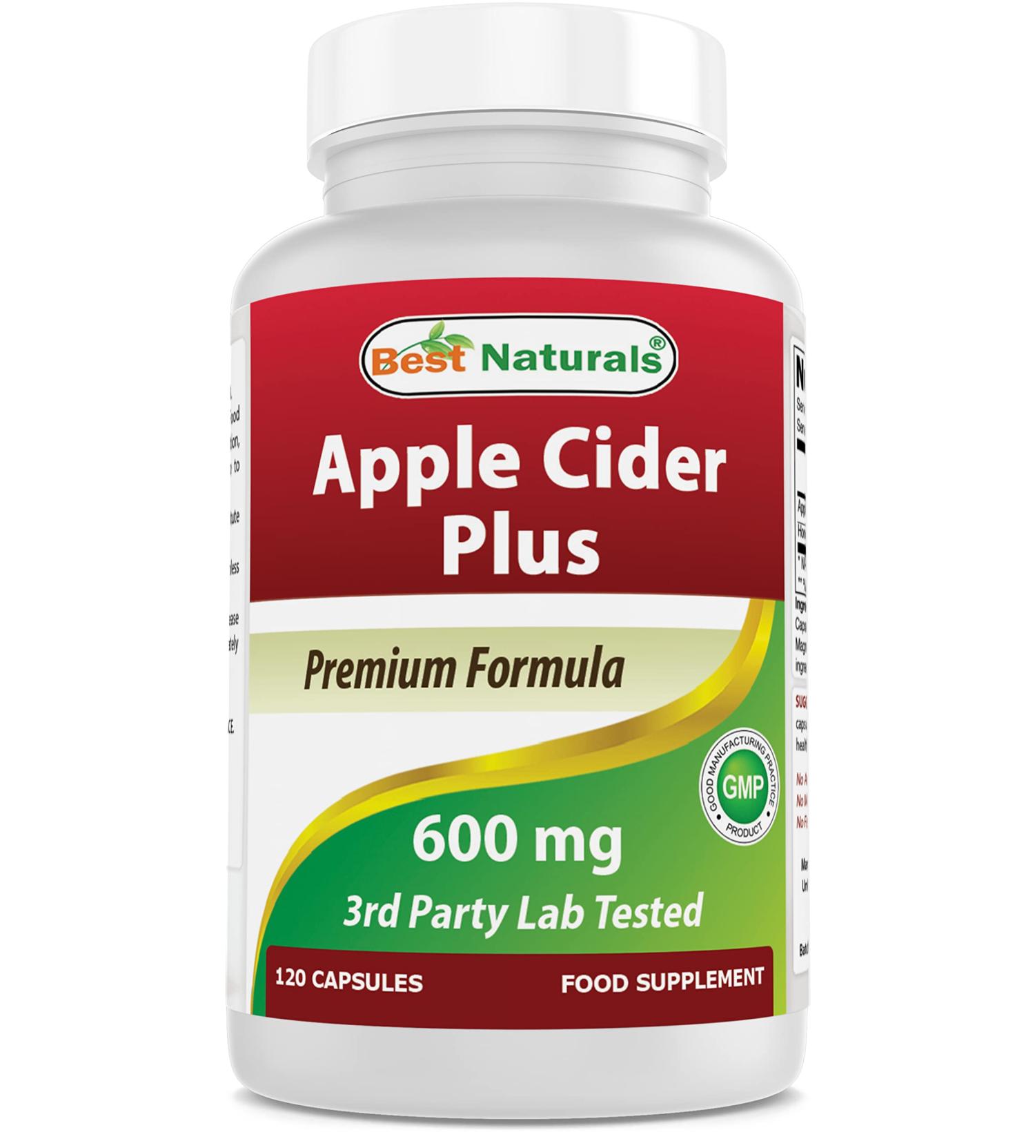 Buy Best Naturals Apple Cider Vinegar Plus 500 Mg Capsules - 120 Count | Premium Quality for Health & Wellness - Buy Online on GoSupps.com