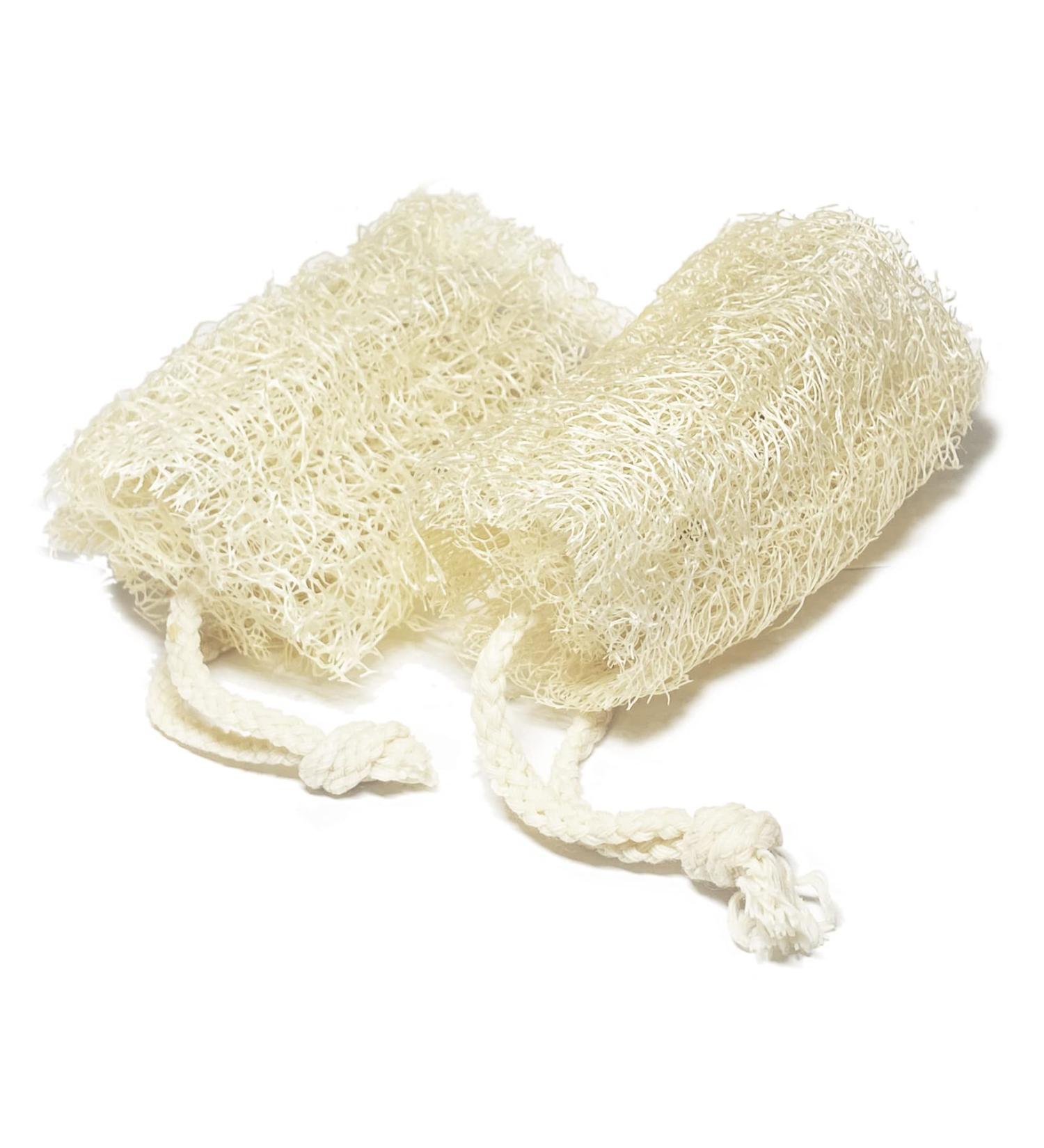 2ct Low Density Natural Loofah Sponge | Exfoliating Body Scrubber for Men/Women | Shower & Kitchen Cleansing Sponge - Buy Online on GoSupps.com