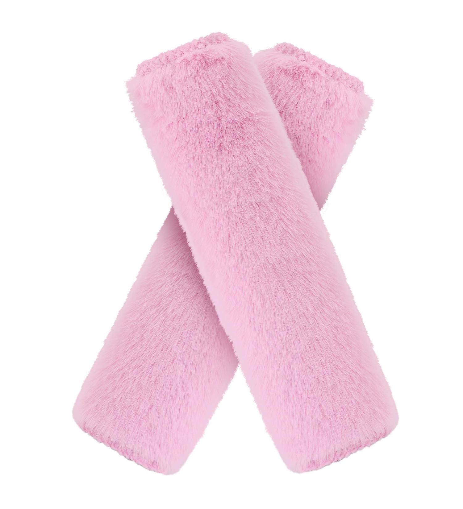 Pink Car Belt Pad - Faux Rabbit Shoulder Cushion for Safety Belt Protection | Seat Belt Upholstery 1 Pair - Buy Online on GoSupps.com