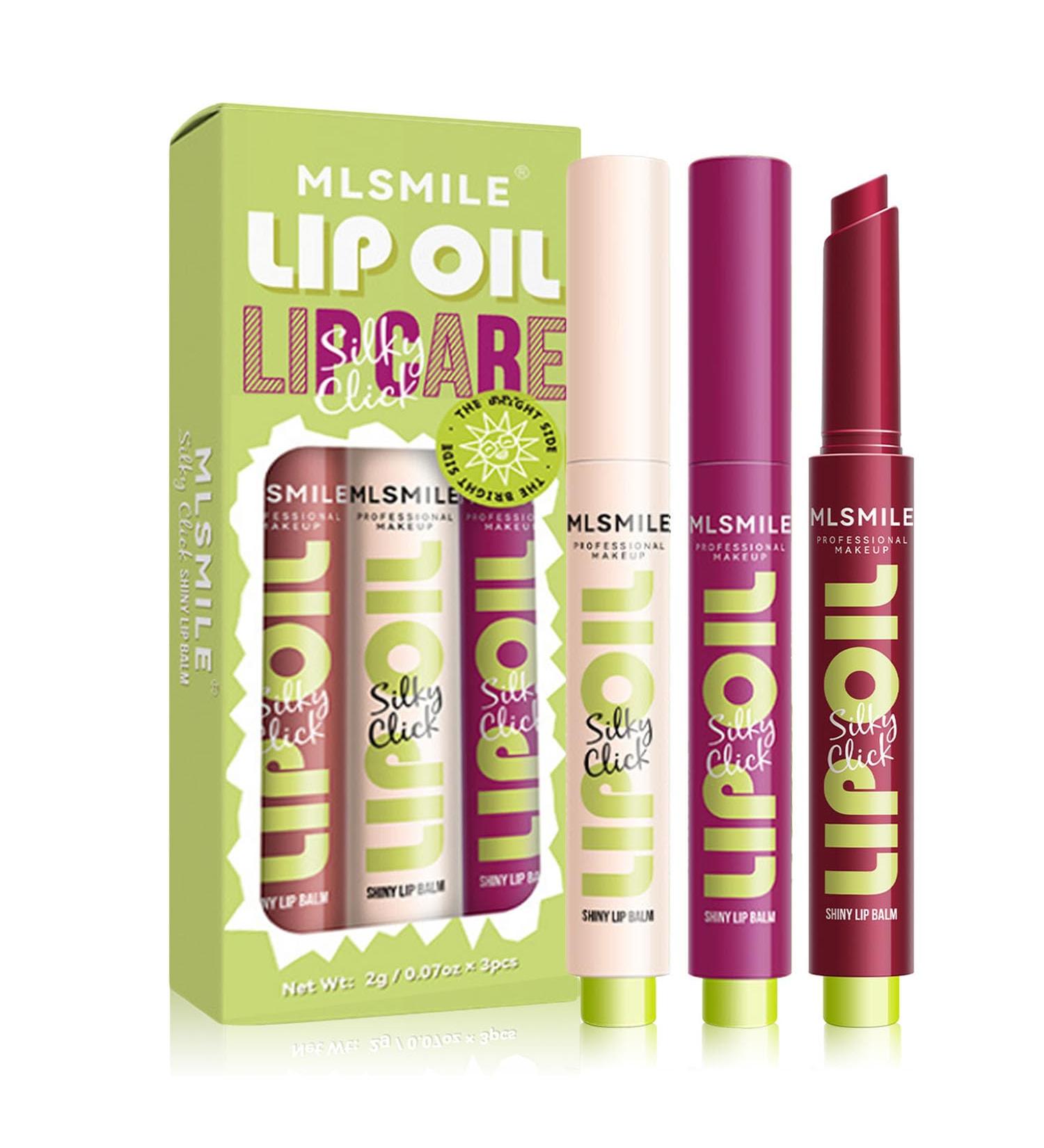 Shop 3 Colors Butter Gloss Lip Oil - Tinted Plumping Hydrating Lipstick & Long Lasting Lip Balm Set | International Shipping - Buy Online on GoSupps.com