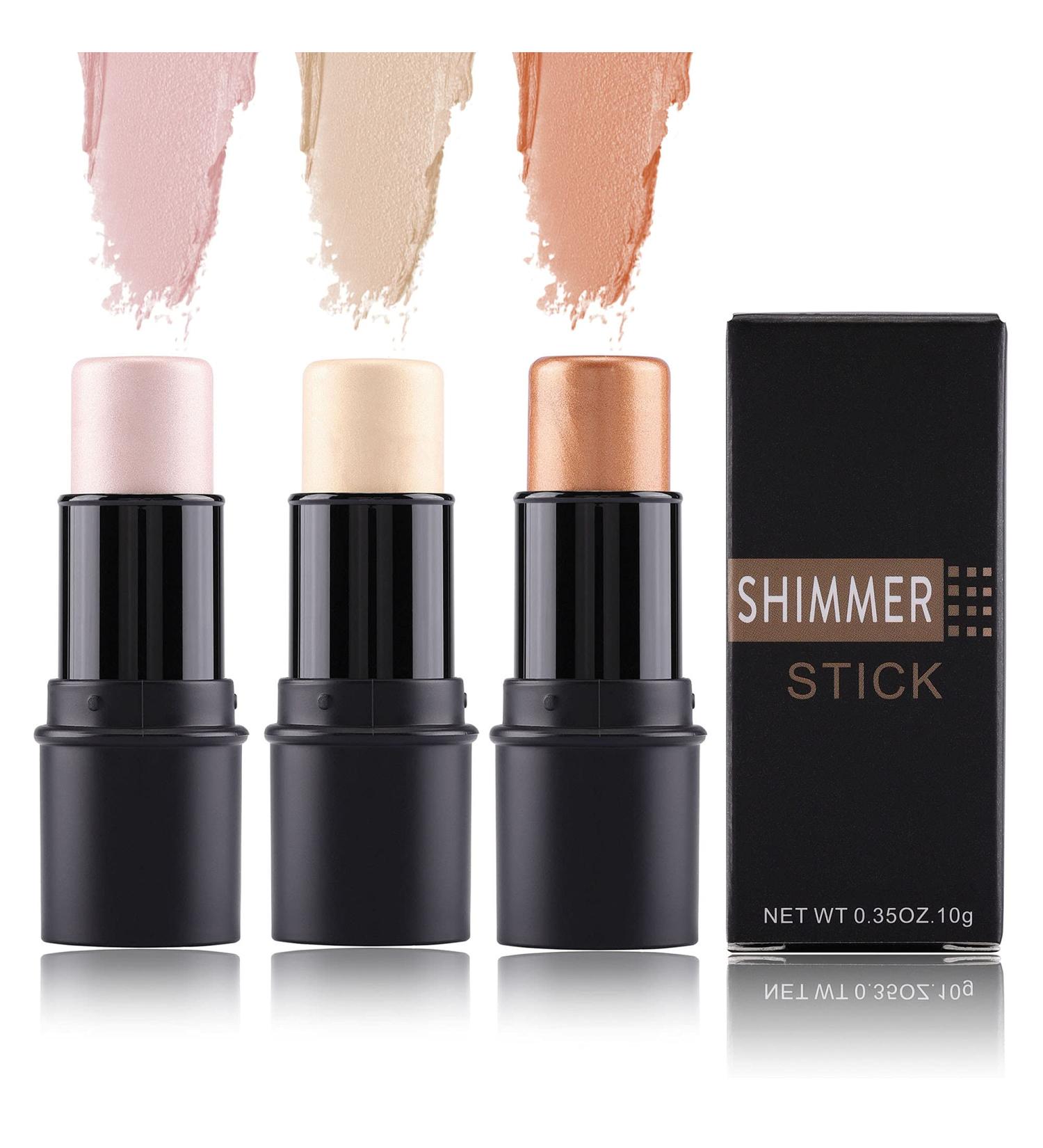 CCbeauty Face Highlighter Makeup Sticks - Long-Lasting Shimmer Contour Set (3 Colors) - Buy Online on GoSupps.com