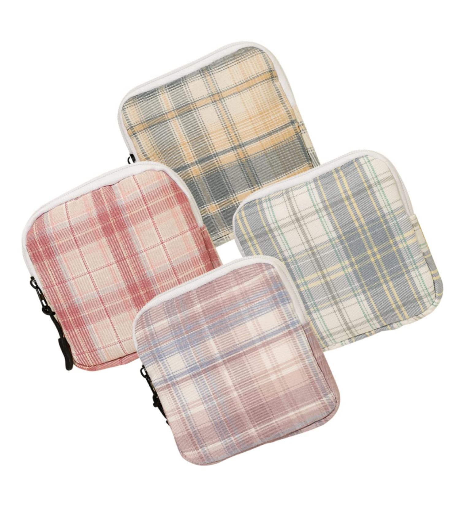 SOLUSTRE 4pcs Mini Storage Bag Set - Travel Purse & Toiletries Containers for Menstrual Pads & Nursing Pads - Buy Online on GoSupps.com