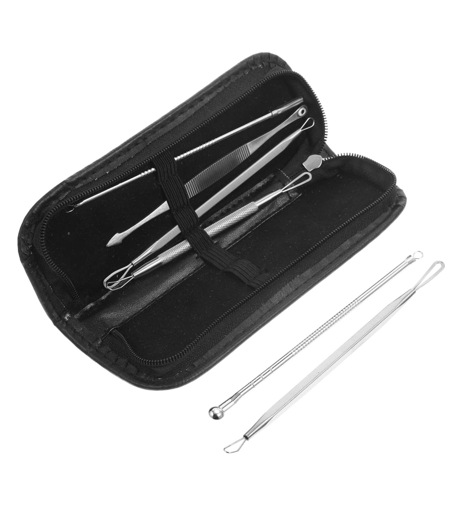 Mipcase 1 Set Blackhead Removal Tool 5 Piece Set Stainless Steel - Buy Online on GoSupps.com