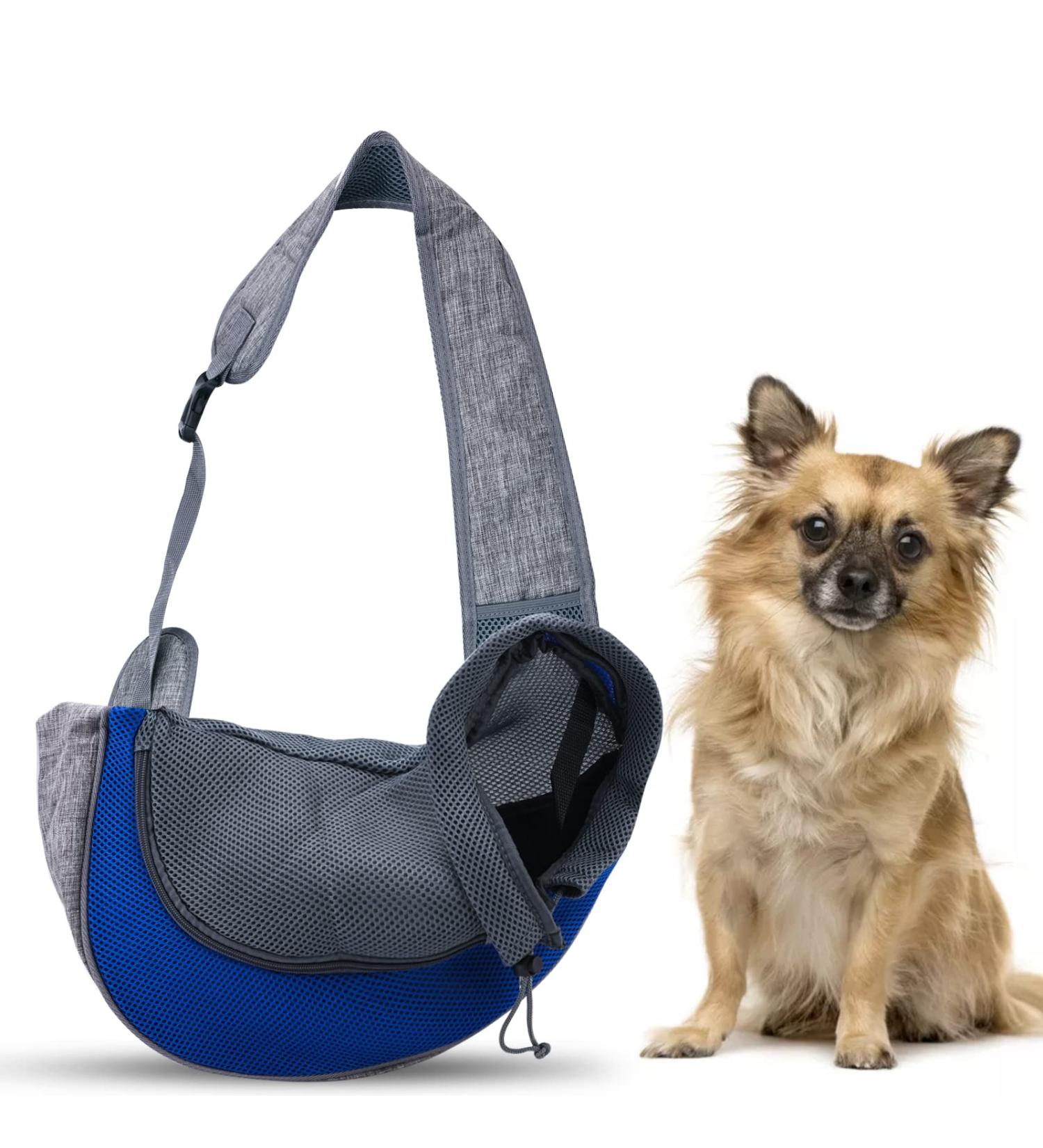 Glaitc Small Dog Portable Carrier - Breathable Travel Shoulder Bag for Pets Ideal for Dogs Cats & Puppies - Blue - Buy Online on GoSupps.com