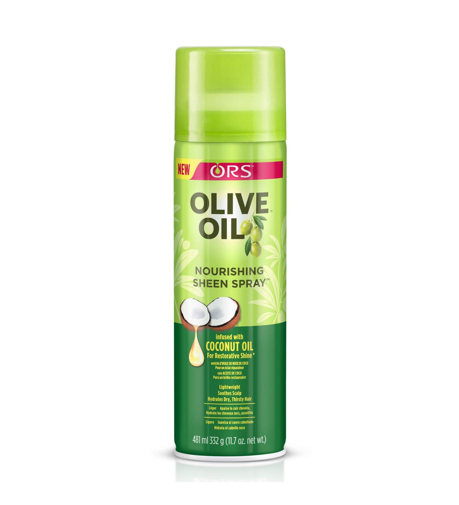 Olive Oil Ors Nourishing Sheen Spray 11.7 oz (Pack of 2) Natural 11.7 Fl Oz (Pack of 2)