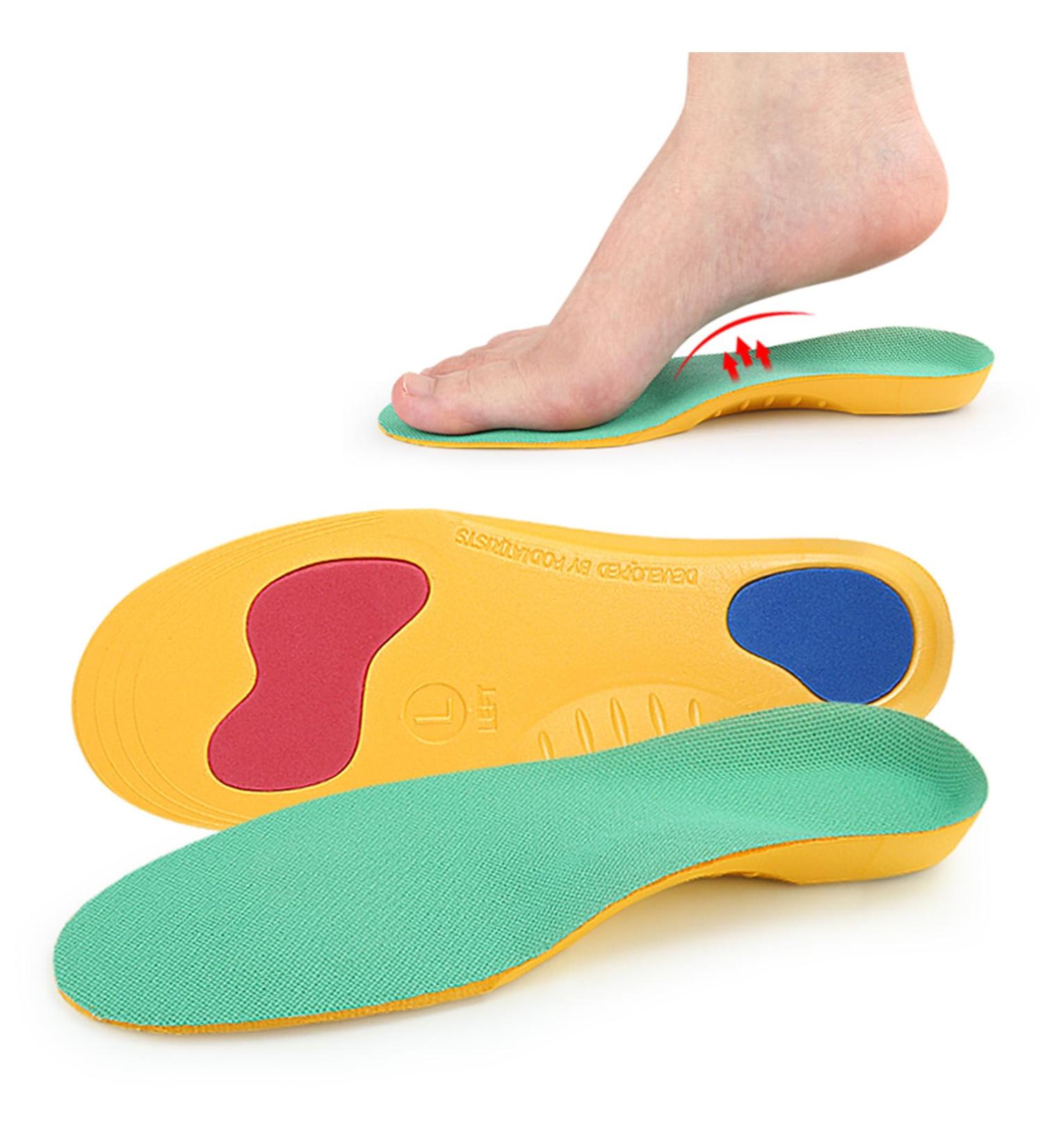 Kids Orthotic Insoles - Flat Feet Inserts for Moderate Arch Support | Comfort Shoe Inserts for Children XL (3Y-4.5Y) - International Shipping Available - Buy Online on GoSupps.com
