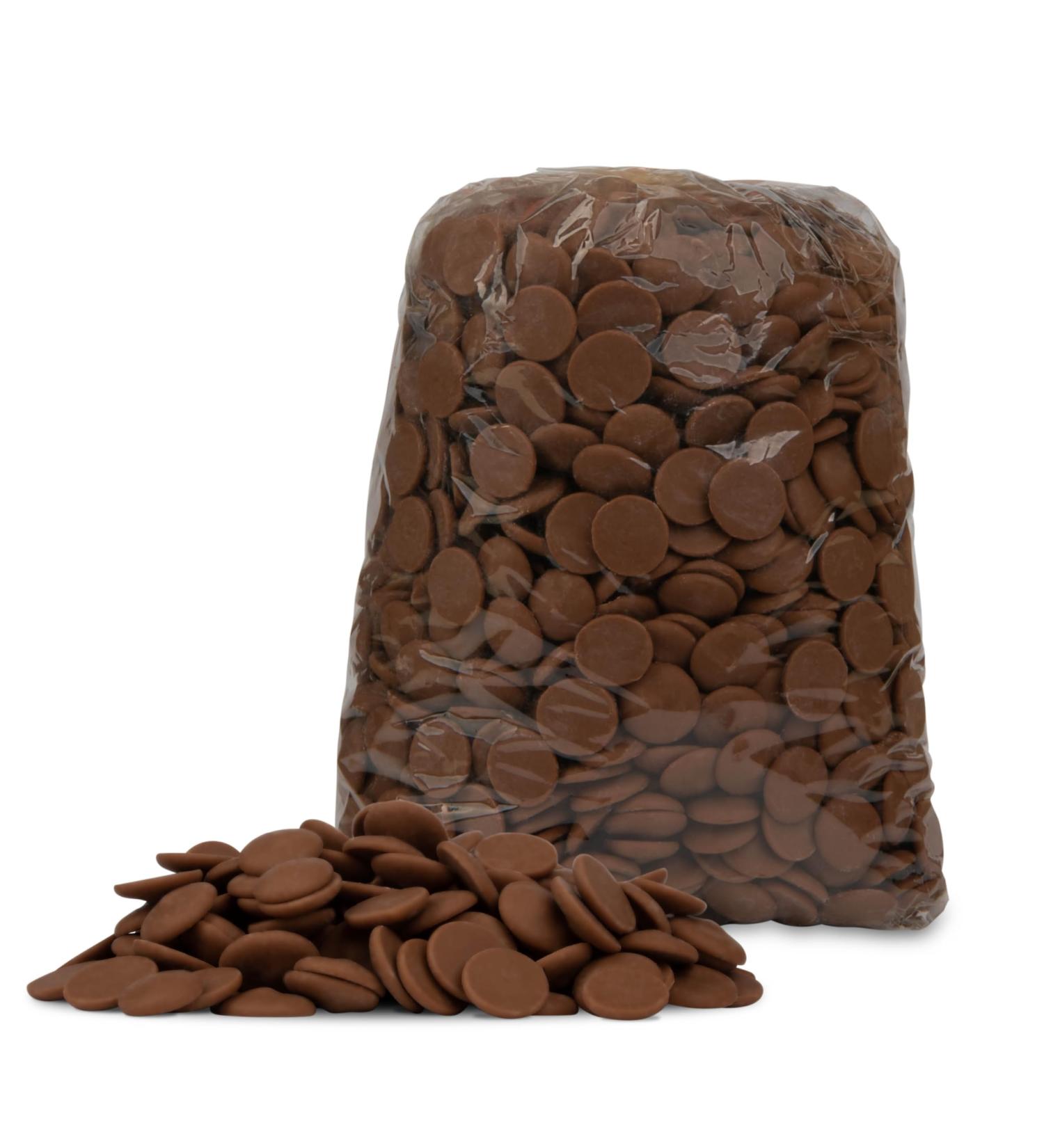 Milk Melting Chocolate Discs by Chocolate Works Milk Chocolate Melting Wafers for Coating Dipping Molding and Decorating Bulk Chocolate 2 lb. Bag Milk Chocolate 2 lbs - Buy Online on GoSupps.com