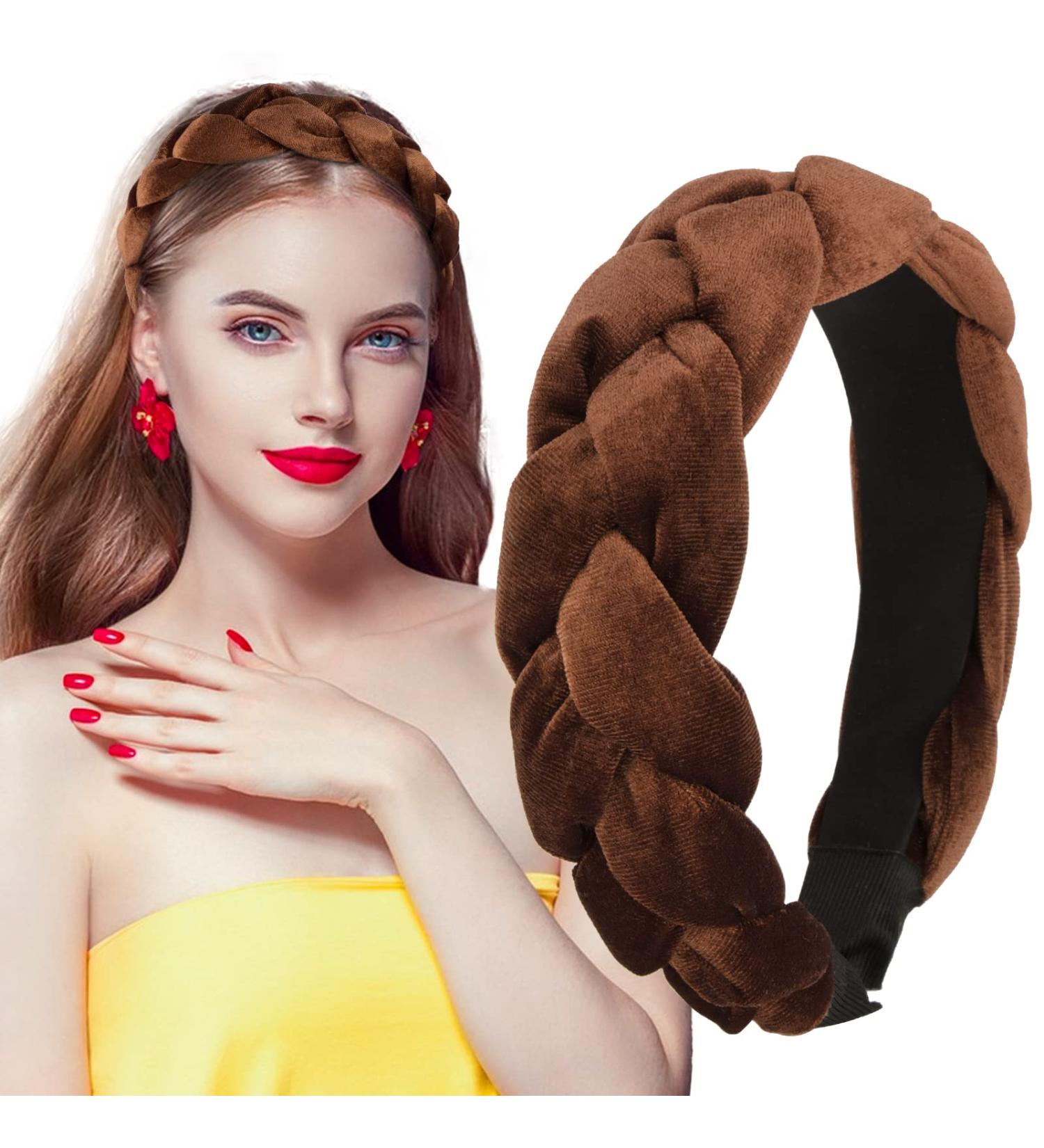 Vintage Brown Boyrot Hair-Ripped Headband | Padded Rockabilly Fashion Accessory for Women & Girls - Buy Online on GoSupps.com