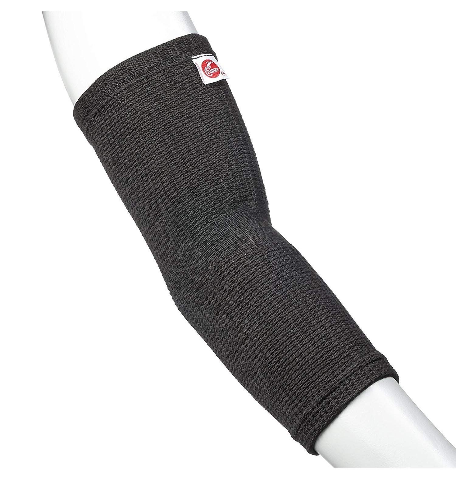 Cramer Nano Flex Elbow Compression Sleeve Best Elbow Support For Biceps And Forearms Baseball And Shooter's Sleeve Athletic Arm Sleeves For Workouts Tennis Elbow Tendinitis And Arthritis Black Medium Black