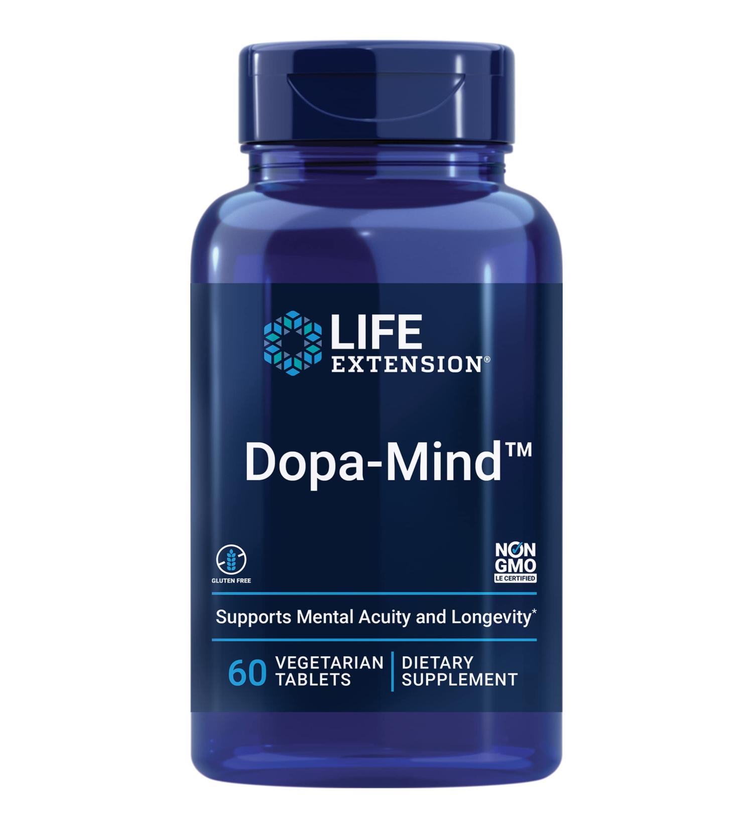 Life Extension Dopa-Mind â€“ 60 Vegetarian Tablets for Enhanced Cognitive Support - Buy Online on GoSupps.com