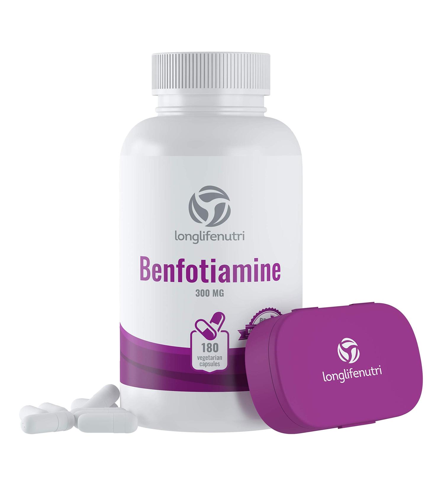 Benfotiamine 300mg 180 Vegetarian Capsules | Fat-Soluble Vitamin B1 Supplement for Circulation & Nervous System - Buy Online on GoSupps.com