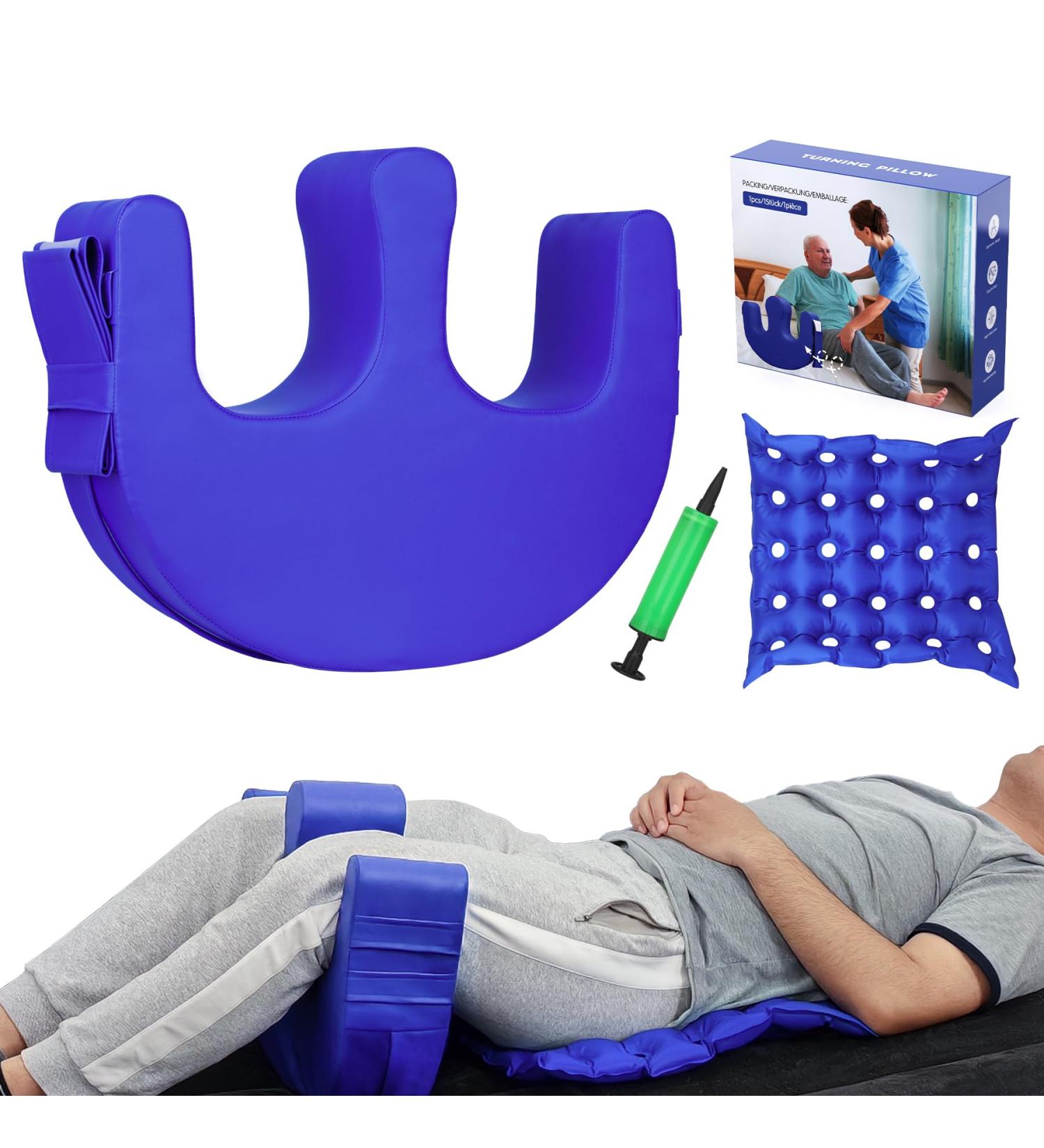Tuuthwt U-Shaped Cushion - Patient Turn Device for Bedbound Care | Anti-Decubitus Flannel & PU Leather Support for Paralyzed Seniors - Buy Online on GoSupps.com