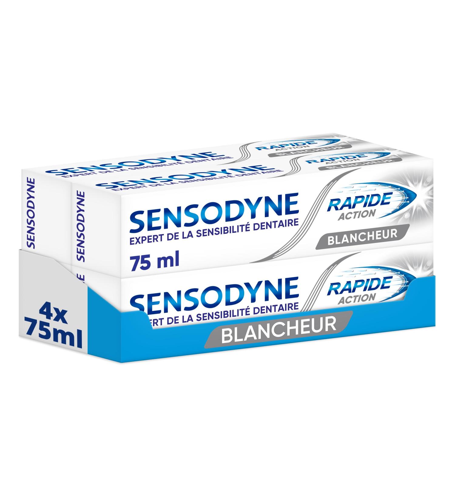  Sensodyne Sensodyne Quick Action Whitening Toothpaste Quick Relief for Sensitive Teeth and Long-Lasting Daily Protection with Whitening Action Pack of 4 x 75 ml - Buy Online on GoSupps.com
