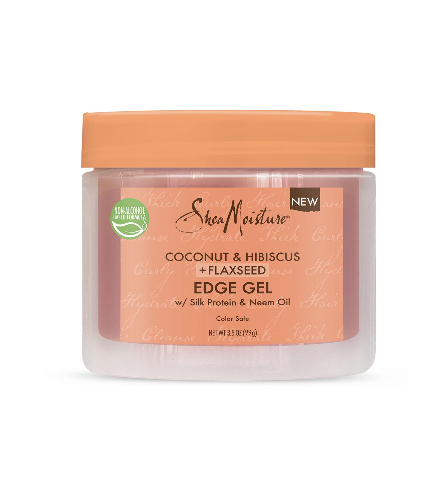 SheaMoisture Flaxseed Edge Control Gel 3.5 oz - Coconut & Hibiscus | Paraben-Free Curly Hair Product - Buy Online on GoSupps.com