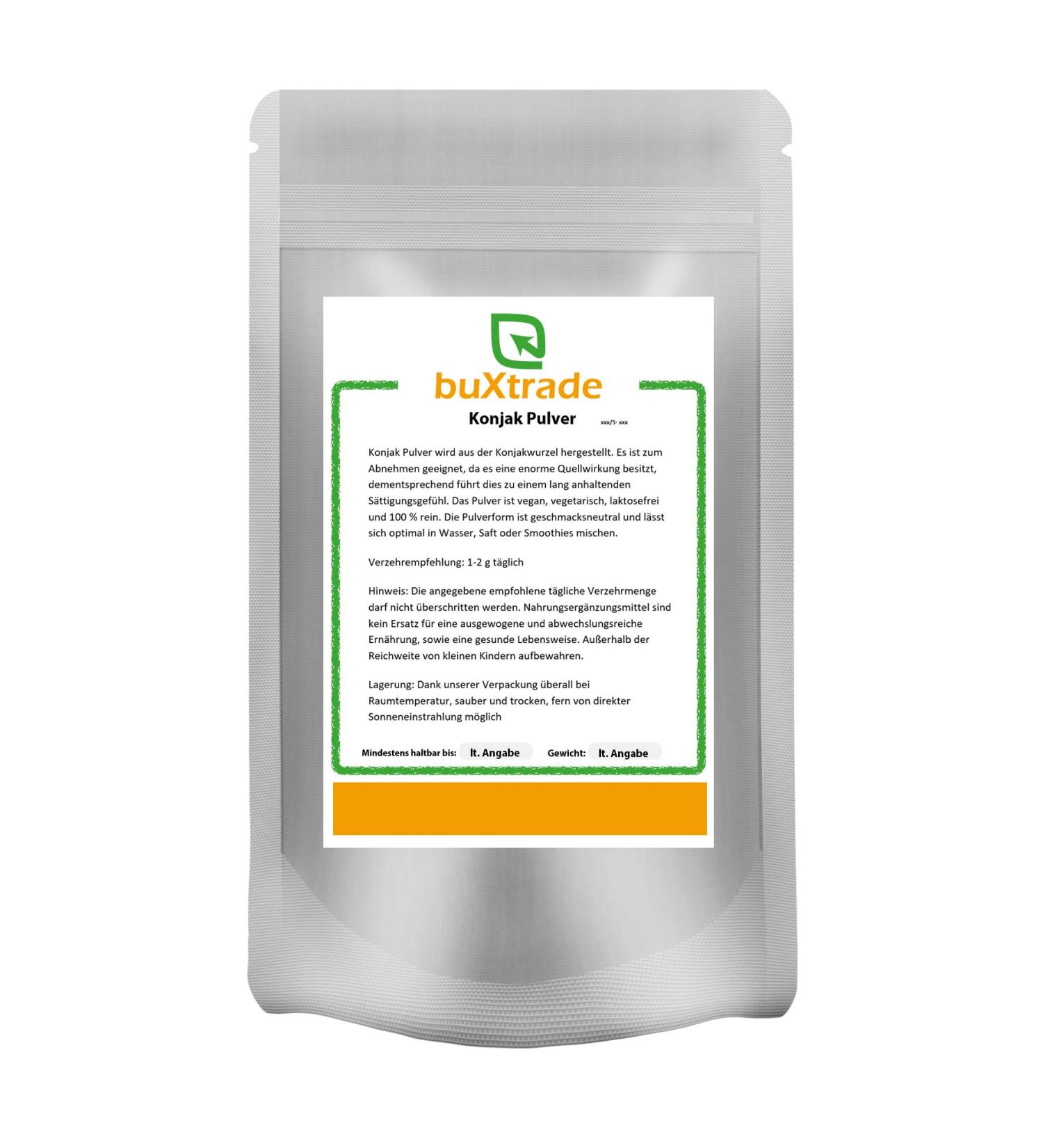 500g Konjac powder | Konjac root | Glucomannan | vegan | 100% pure | lactose-free