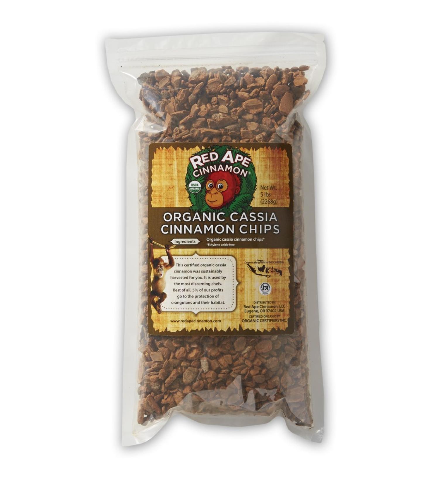 Red Ape Cinnamon Organic Cassia Cinnamon Chips, 1 Pound