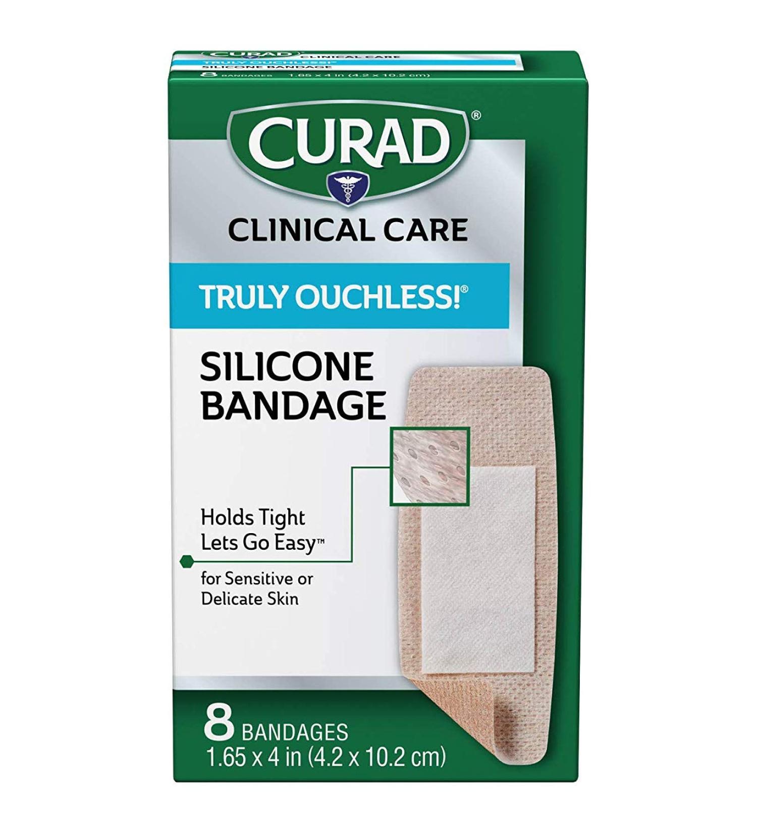 Curad Truly Ouchless Flex Fabric Bandages X-Large 8 Count (Pack of 4)