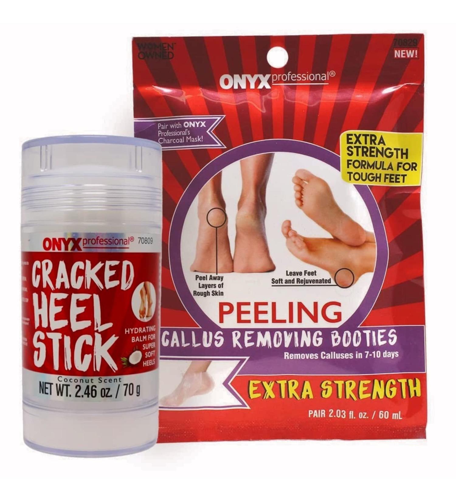 Onyx Professional Cracked Heel Stick & Foot Peel Mask Set for Smooth Baby Soft Feet - Buy Online on GoSupps.com