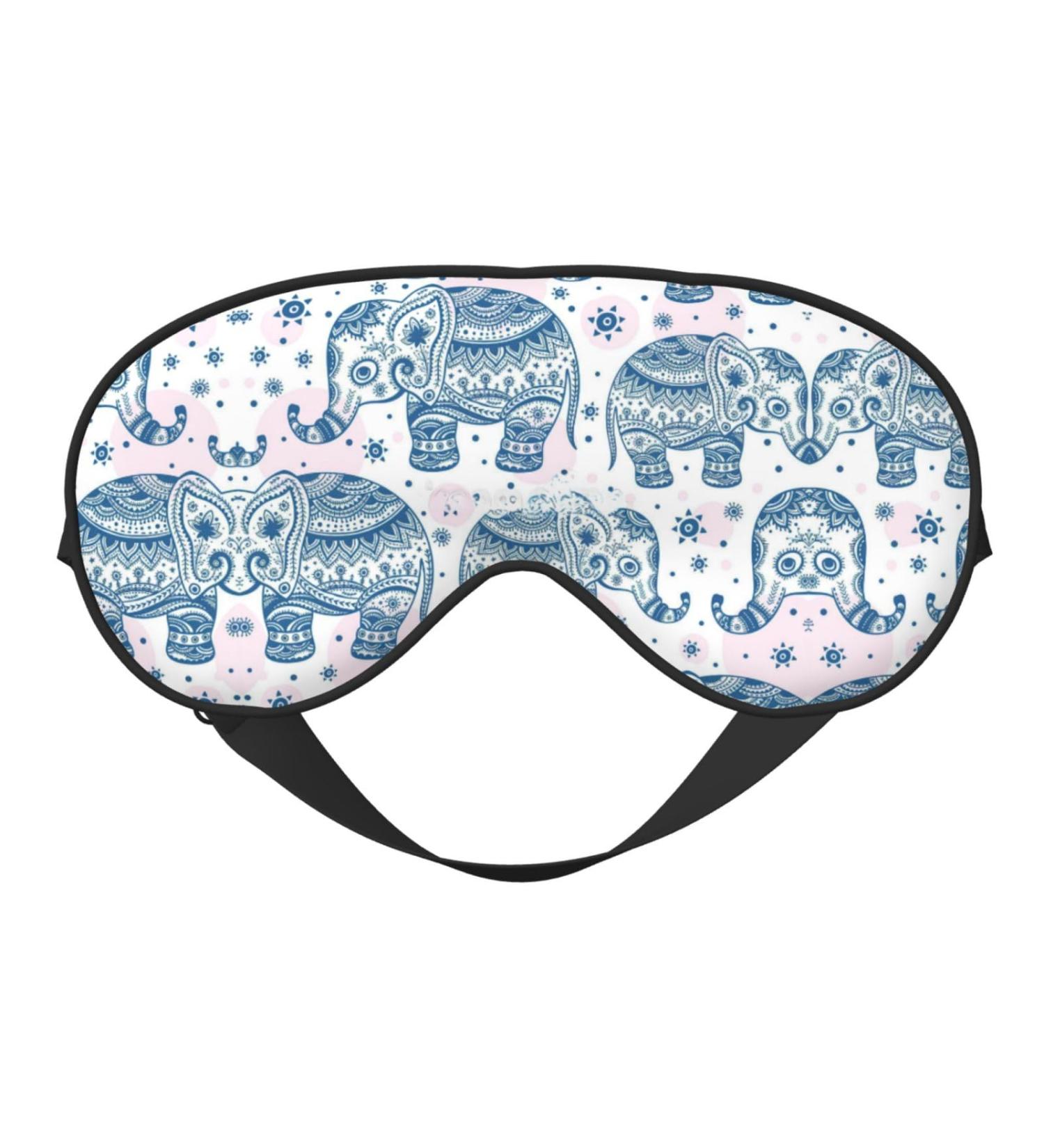 Boho Elephant Sleep Mask - Adjustable & Breathable Eye Mask for Comfortable Sleep | International Shipping Available - Buy Online on GoSupps.com