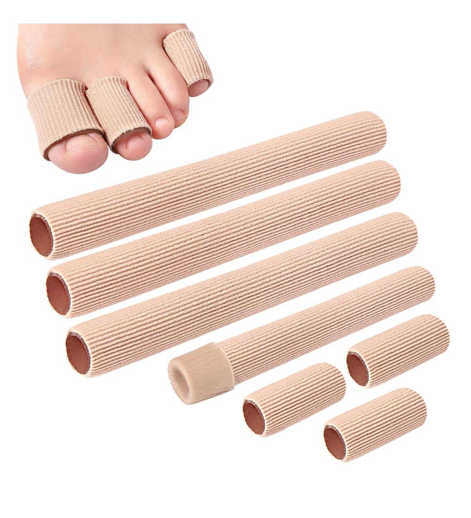 5 Pcs Toe Cushion Tube Gel Cotton Foot Fingers Toe Cap for Blister Relief - Small Foot Care Health - Buy Online on GoSupps.com