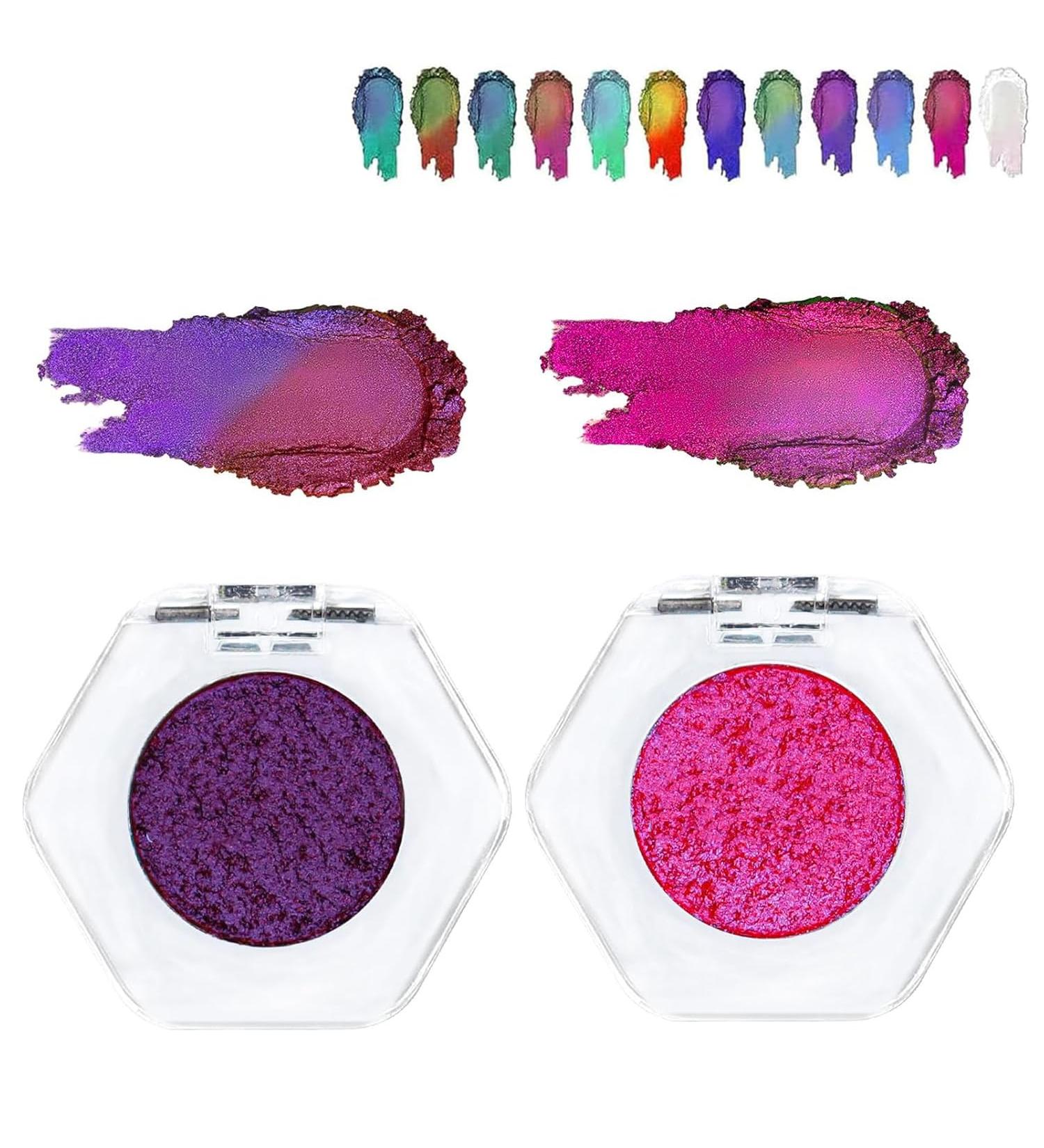 Adriana Nicole Cosmetics Eyeshadow Ethereal Eyeshadow Adriana Nichole Cosmetics Sparkling Eyeshadow Ethereal Single Color-shifting Eyeshadow Suitable for All Skin Types (Style U) - Buy Online on GoSupps.com