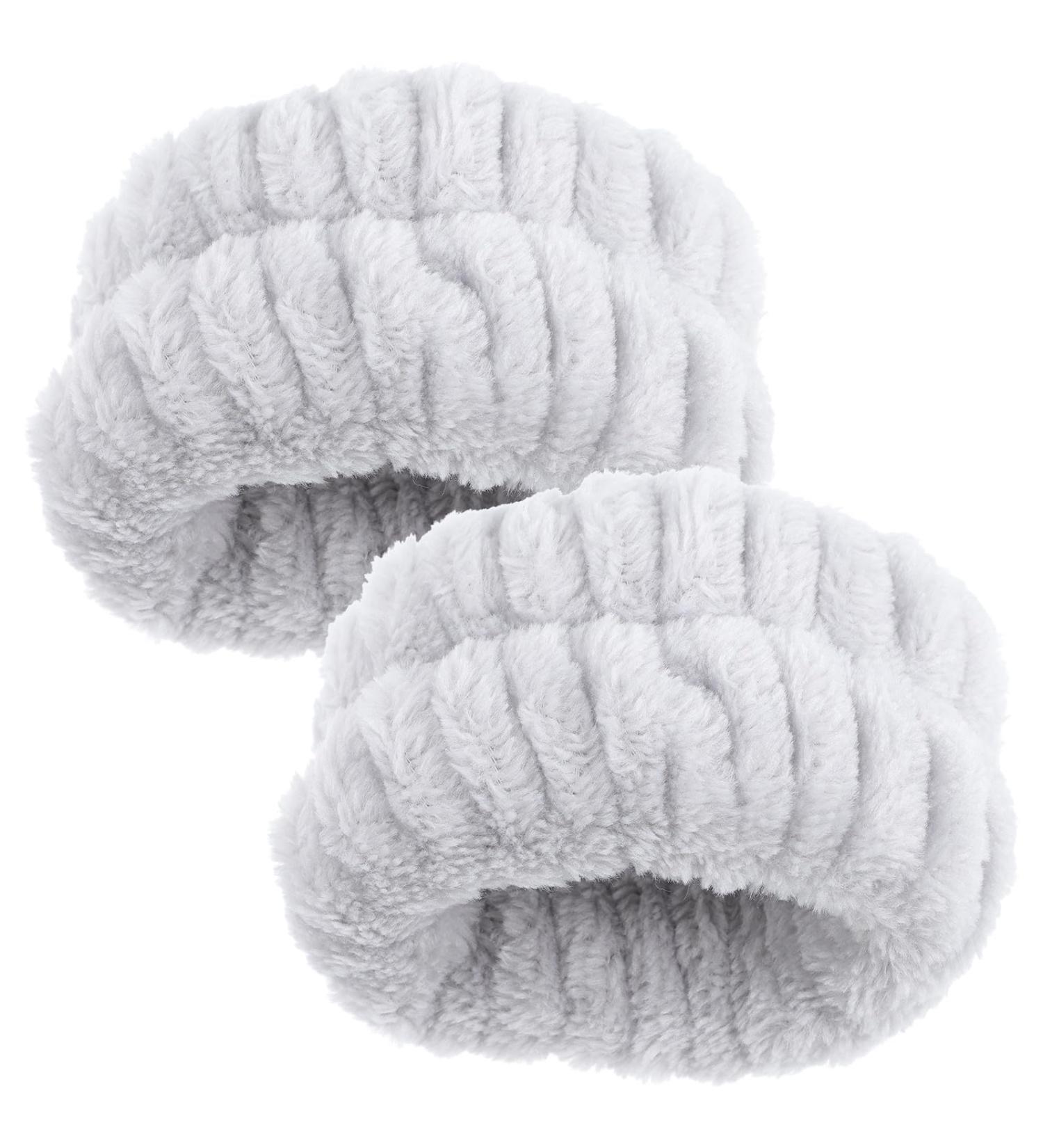 IMIKEYA Bracelets de Lavage du Visage en Flanelle Douce Lot de 2 Bracelets Absorbants pour Poignet Gris Accessoires Pratiques pour Spa Yoga et Soins Peau pour Cheveux et Transpiration - Buy Online on GoSupps.com