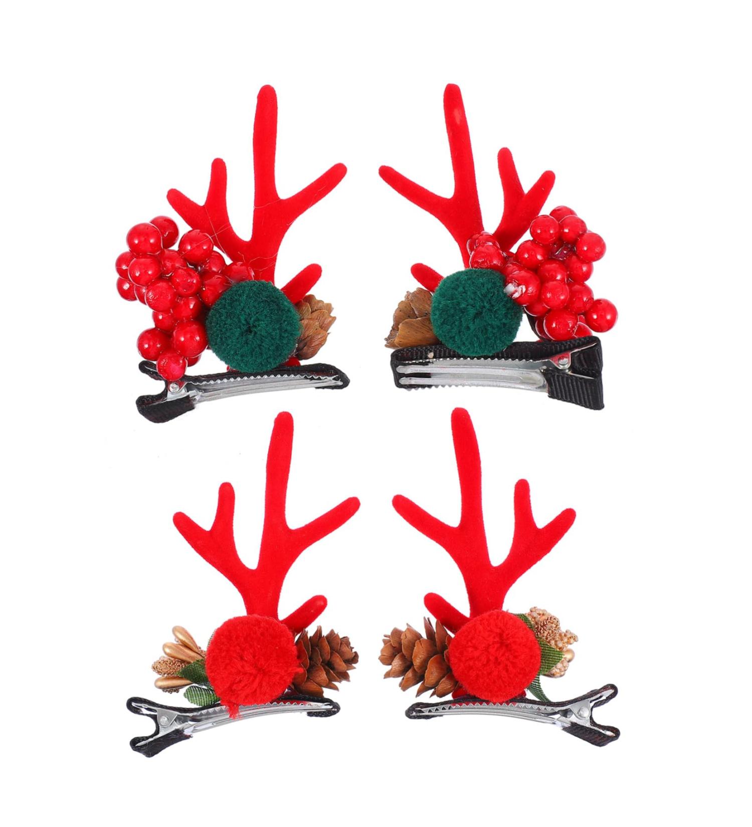 minkissy 2 Pairs Christmas Hair Clips Christmas Theme Hairpins Decorative Hair Barrette Kids Hairpin Cute Hair Clips Antler Barrettes Deer Ear Hair Barrettes Miss Foam Fragments Girl - Buy Online on GoSupps.com