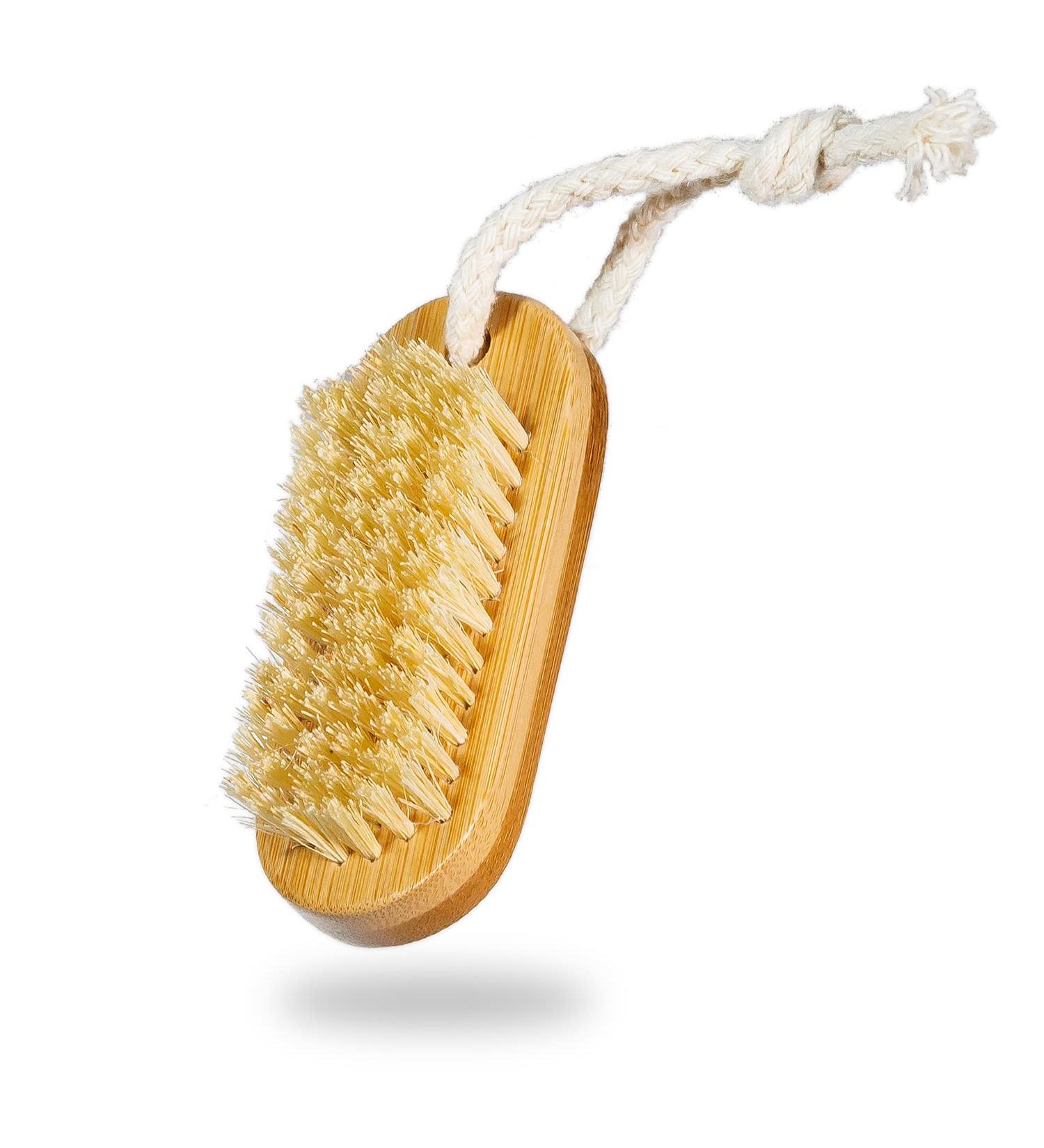 Grip Clean Bamboo Nail Brush | Natural Bamboo with Sisal Bristles | Non-Slip Manicure Pedicure Brush for Soft Hands, Feet & Cuticles - Buy Online on GoSupps.com