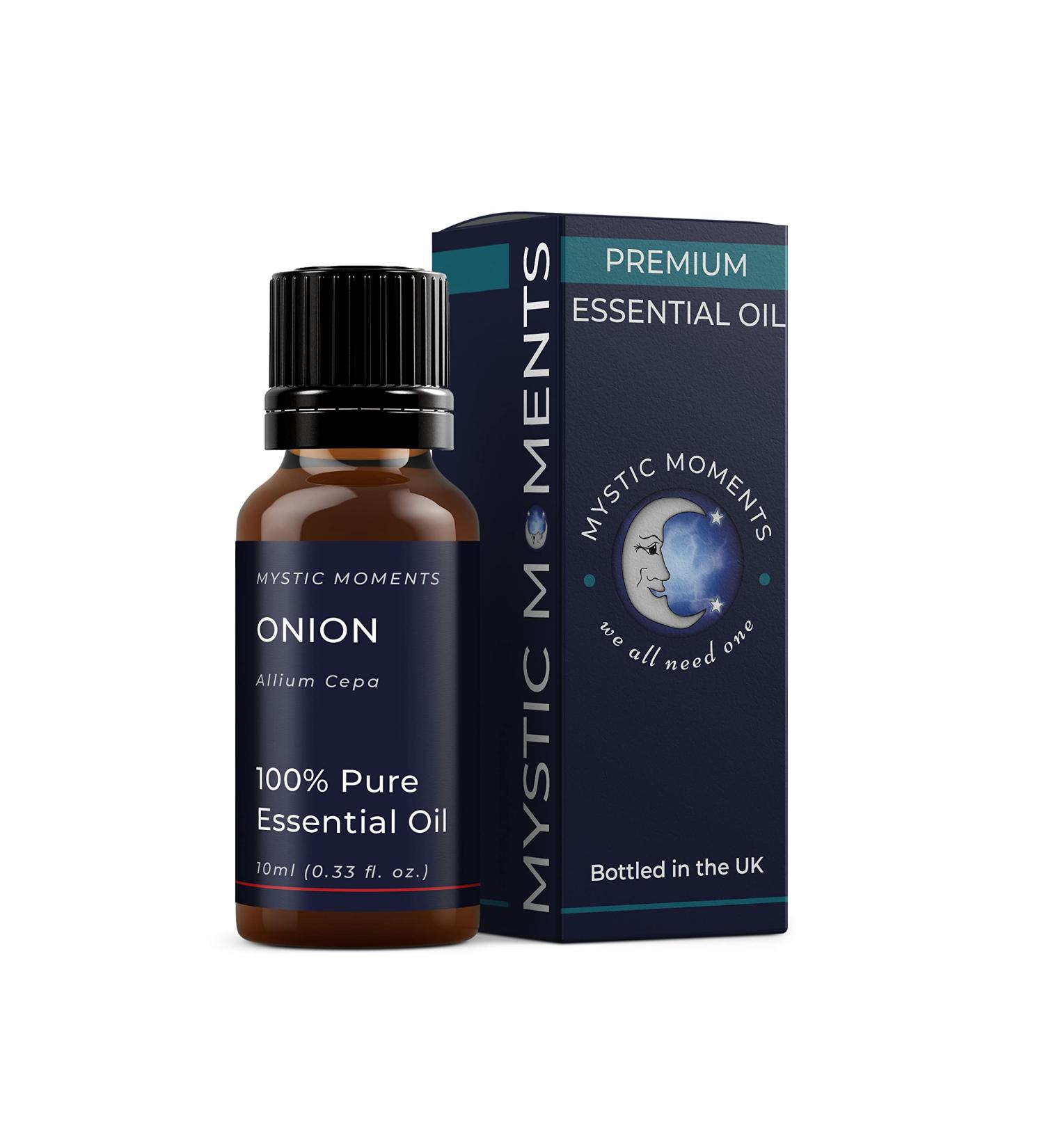 Mystic Moments Onion Essential Oil 10ml | Pure & Natural for Diffusers Aromatherapy & Vegan Massage Mixtures - GVO-Free - Buy Online on GoSupps.com