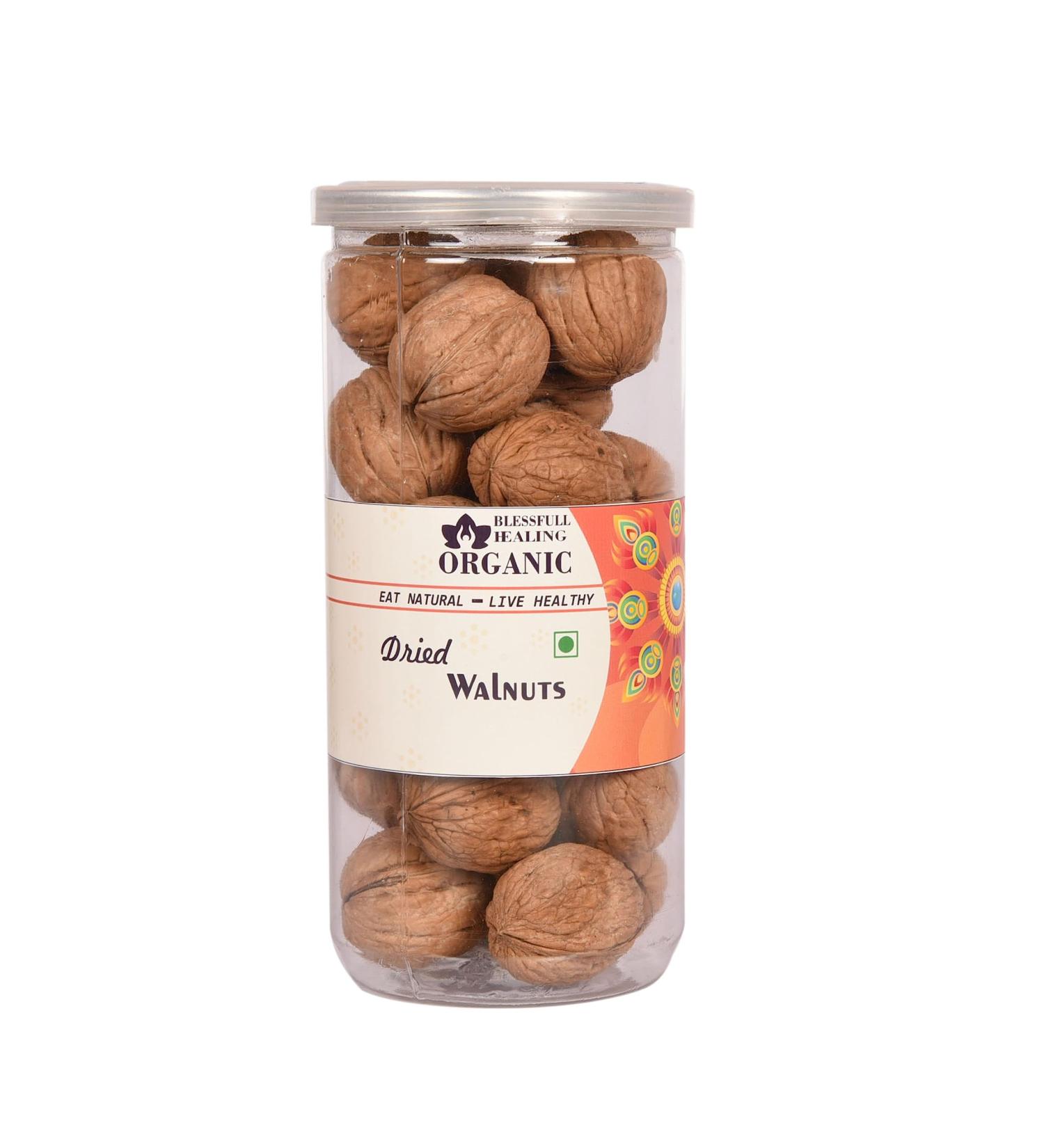 Blessfull Healing Organic Dried Walnuts 300 Gram Airtight Container (Packing May Vary) - Buy Online on GoSupps.com