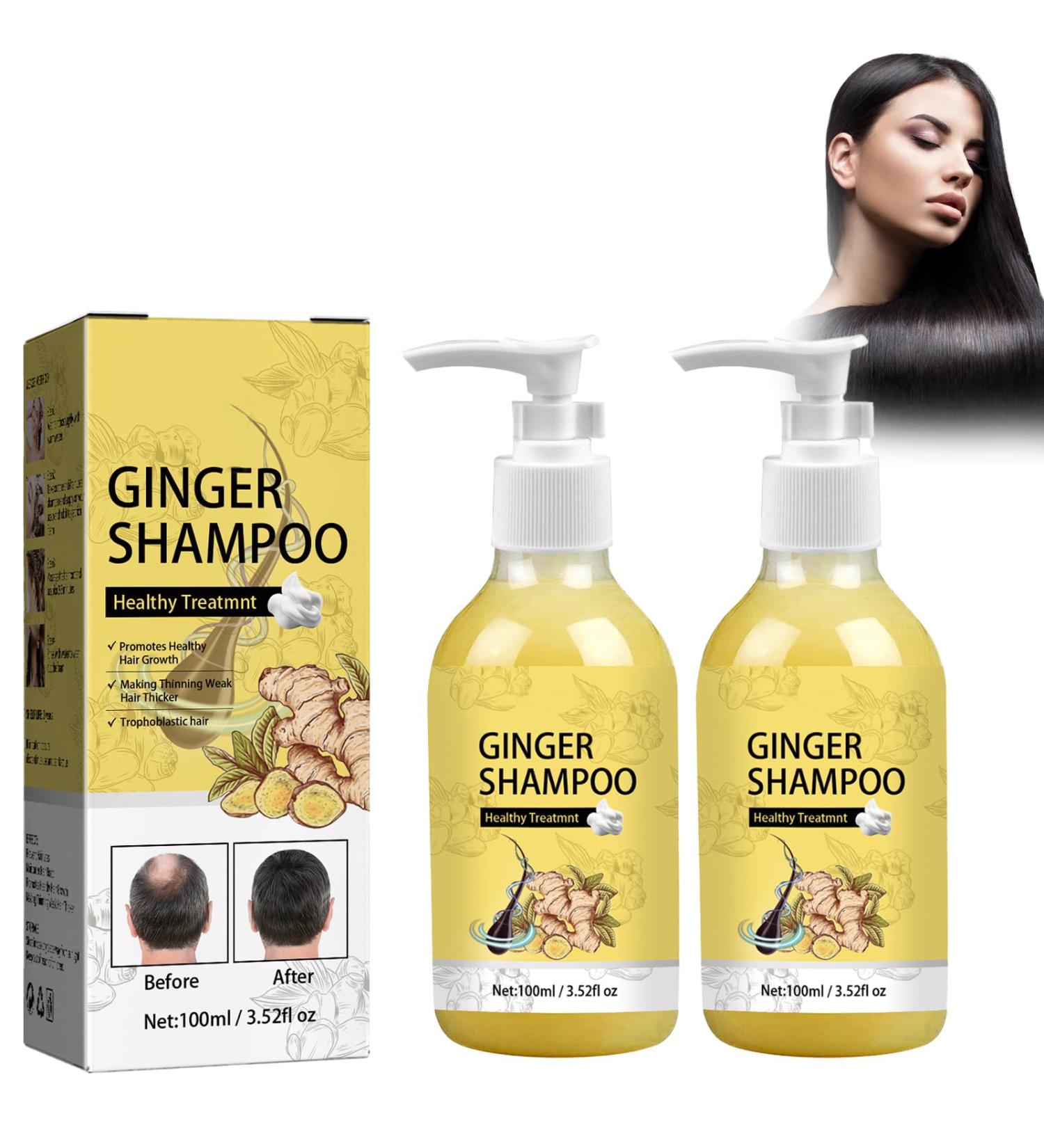 Shantou Yingji 2 pieces ginger shampoo Ginger Hair Regrowth Shampoo ginger itch relieving care shampoo hair strengthening shampoo fluffy nourishing shampoo 2 pieces x 100 ml hair2 pieces - Buy Online on GoSupps.com