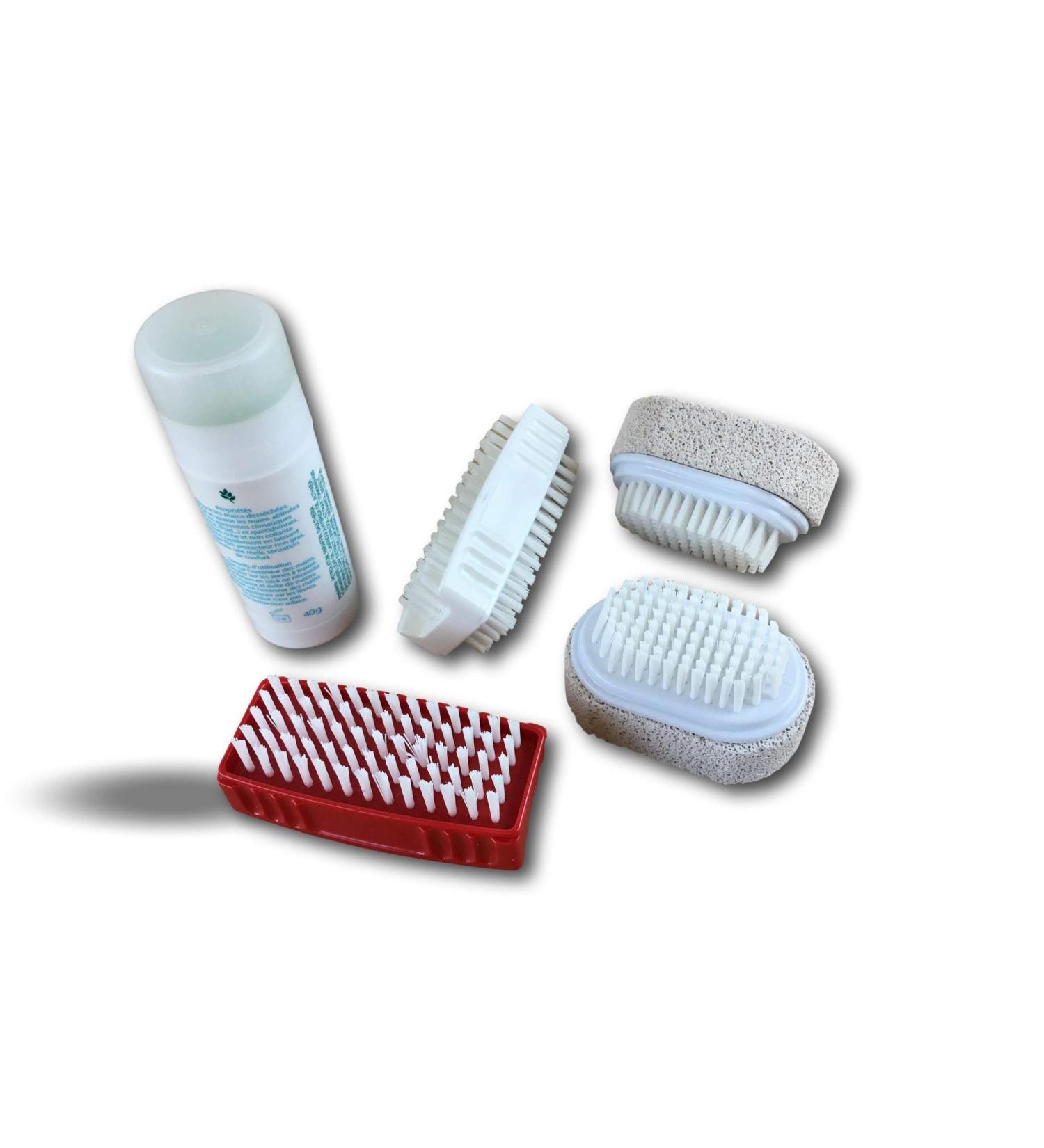 Shop Kibros 10-Piece Cleaning & Hand Care Set | Double-Sided Nail Brushes Pumice Stone & Hand Treatment | International Shipping Available - Buy Online on GoSupps.com