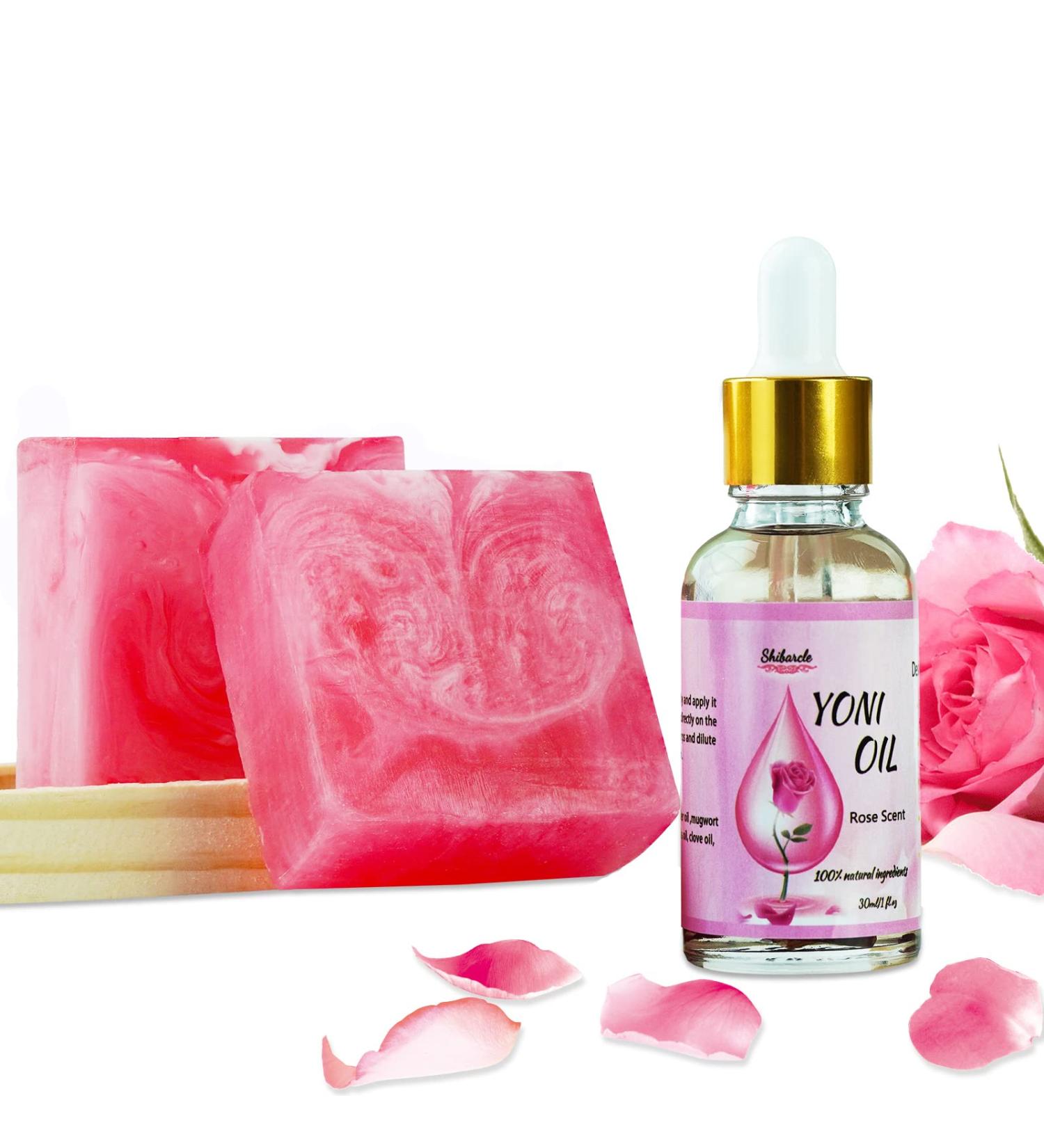 Yoni Soap Bars & Natural Yoni Oil Set - Feminine Wash & Deodorant pH Balance - Eliminates Odor, 1 fl.oz Oil & 3.53 oz Soap - Buy Online on GoSupps.com