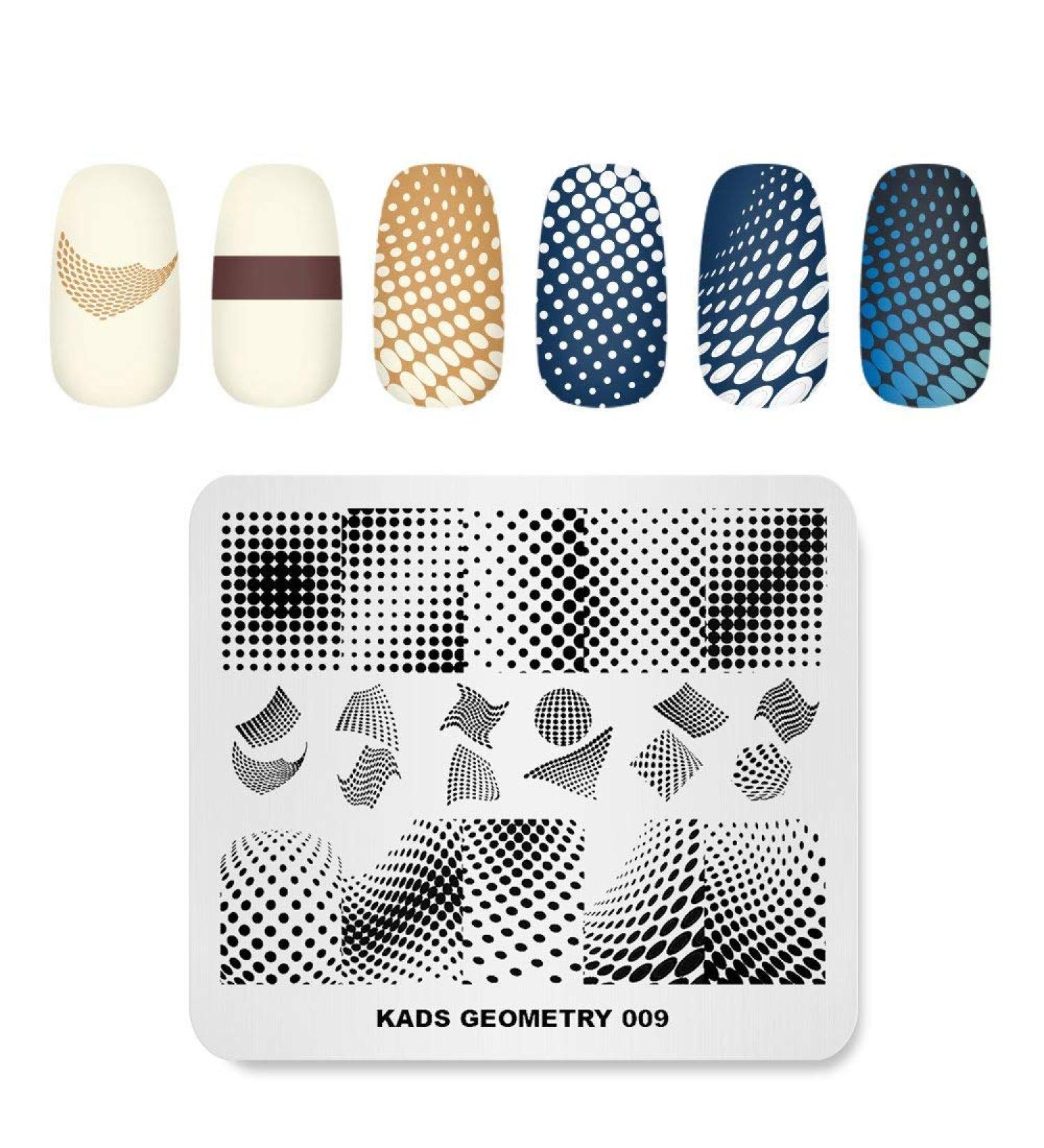 Fashion Geometry Dots Abstract Nail Stamp Plate | Multi-Pattern Nail Art Template - Buy Online on GoSupps.com
