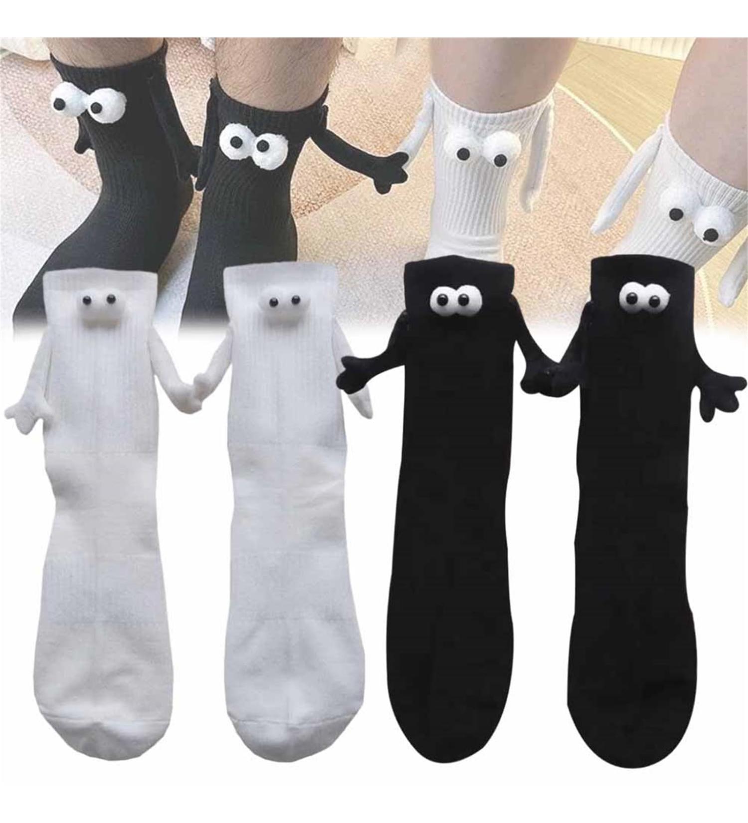 LASULEN Magnetic Hand Holding Couple Socks - Funny 3D Doll Design - Combo Set - Buy Online on GoSupps.com