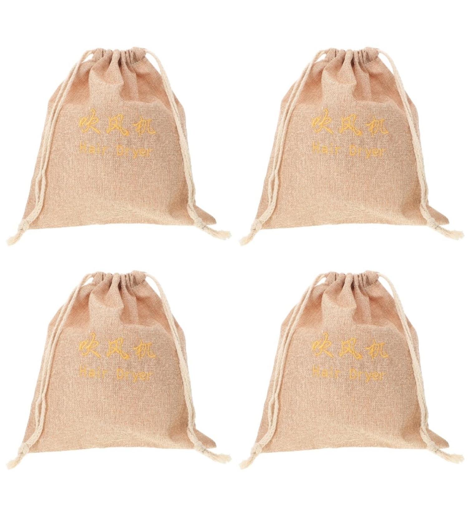 Baluue 4pcs Hair Dryer Storage Bag Cotton Hair Dryer Bag Cosmetic Pouch Hair Tools Travel Bag Fabric 29.50X25.50X1.00CMx4pcs Light Yellowx4pcs - Buy Online on GoSupps.com