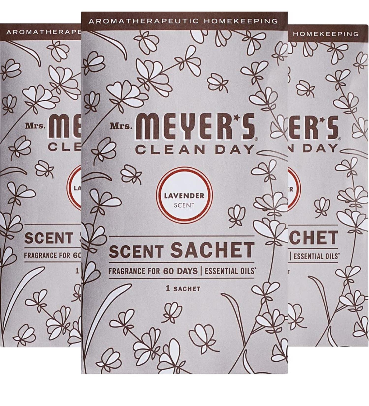 Mrs. Meyer's Lavender Air Freshener Sachets - Pack of 3 for Locker, Car, Closet & Gym Bag - Buy Online on GoSupps.com