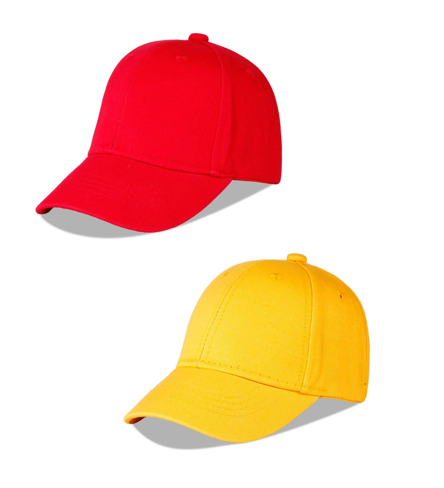 LANGZHEN 100% Cotton Kids Baseball Cap Hat 2-4 Years Red+Yellow Adjustable Sun Hat for Girls and Boys | Outdoor Children's Cap - Buy Online on GoSupps.com