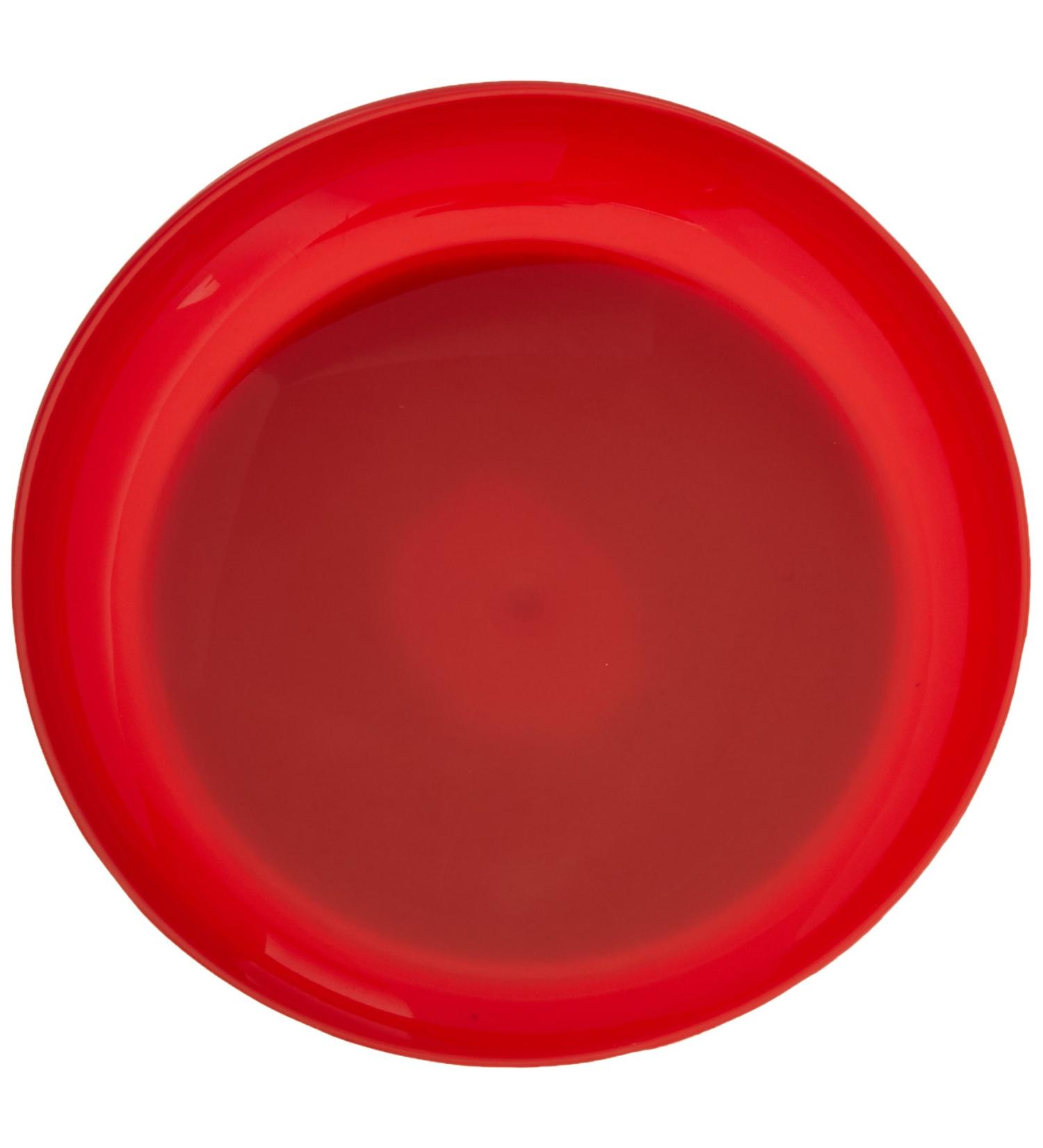 Sammons Preston Red Round Scoop Dish - Unbreakable 8 Scooper Bowl for Elderly & Disabled - Non-Skid Rubber Bottom for Independent Eating - Buy Online on GoSupps.com