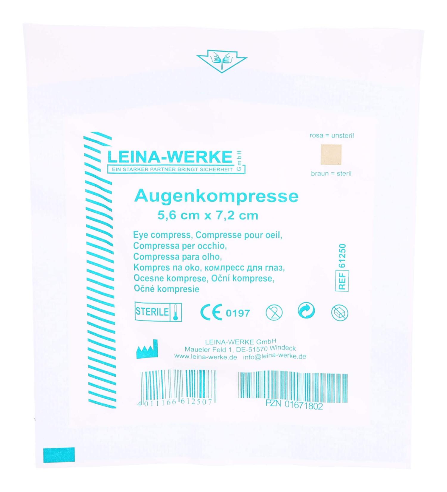 Eye compresses 56x70 mm sterile 5 hours