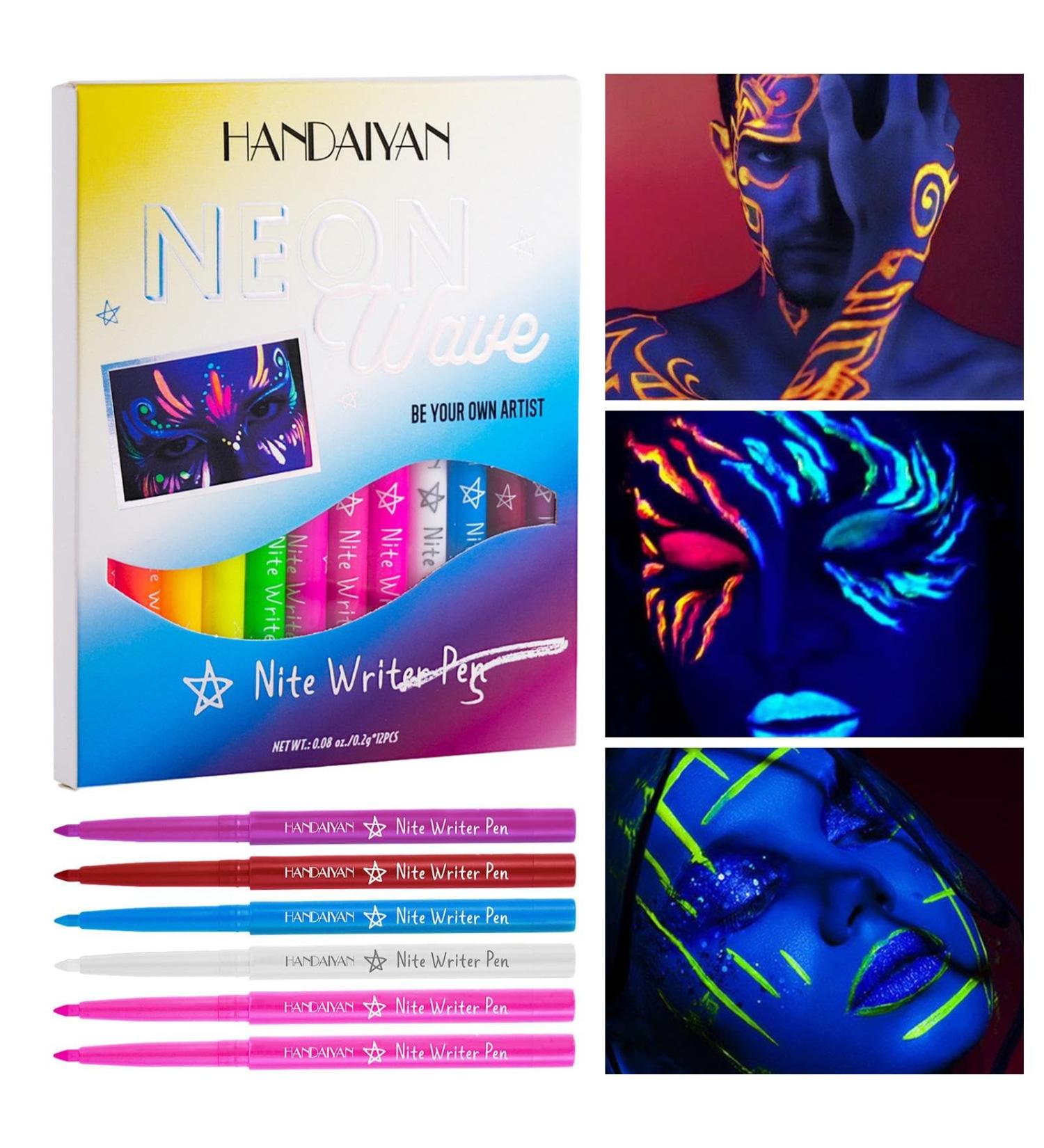 UV Glowing Eyeliner Set - Waterproof Smudge-proof Pigmented Graphic Liners - High Pigmented Waterproof Smudge-proof Pigmented Graphic Liners for Women Girls Hersil - Buy Online on GoSupps.com
